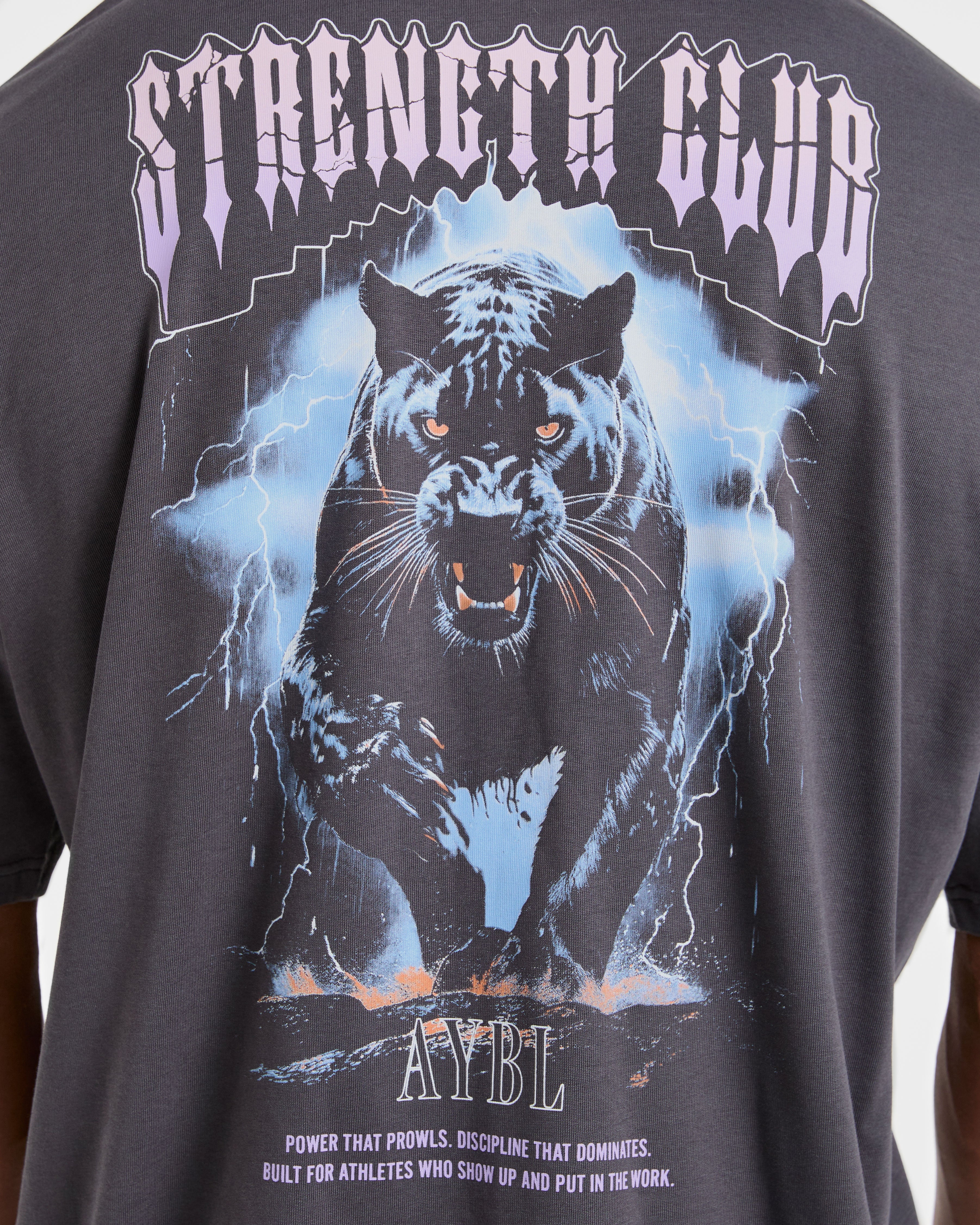 Hunt Your Goals Oversized T Shirt - Deep Charcoal - Image 6