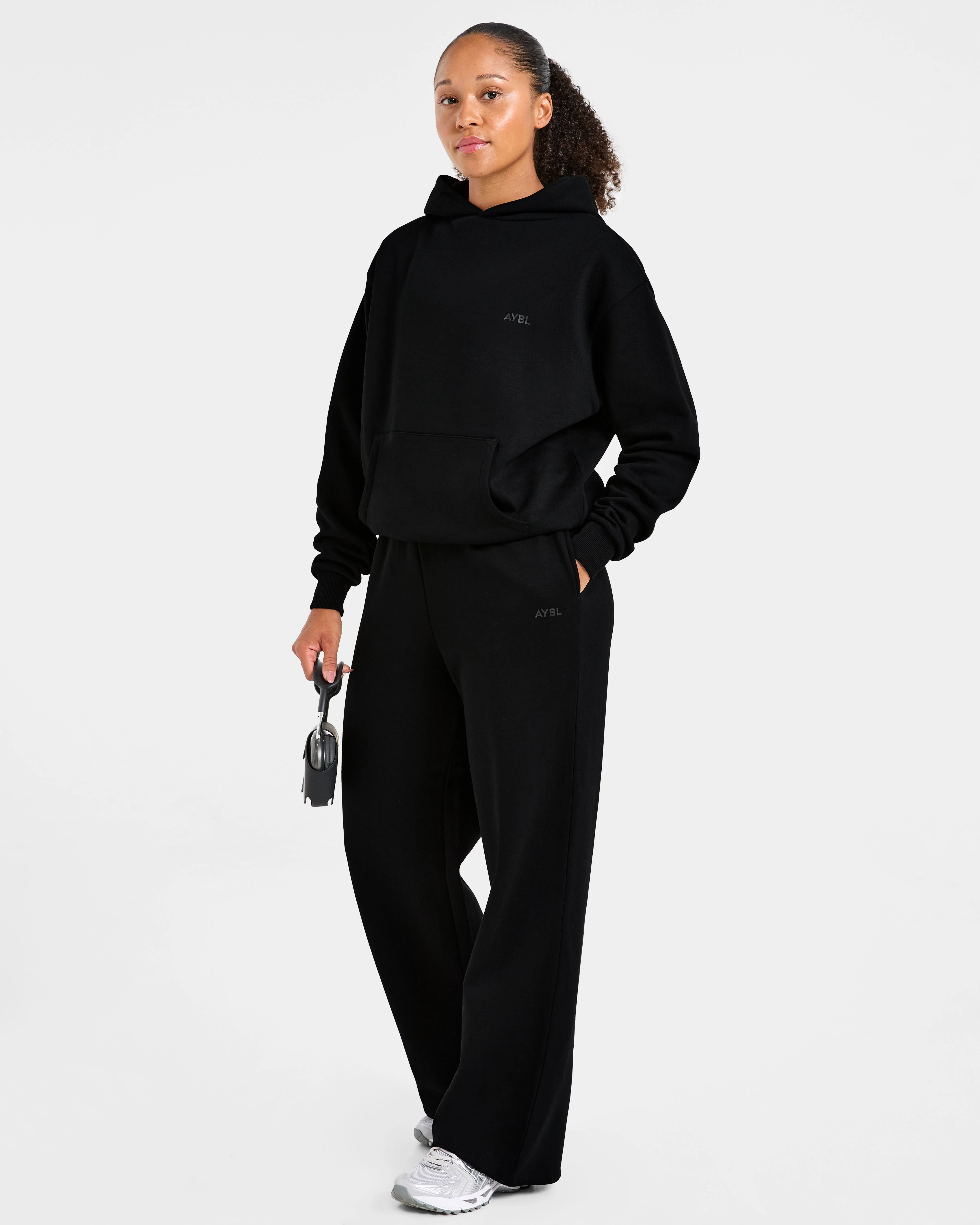 Lifestyle Oversized Hoodie - Black - Image 7