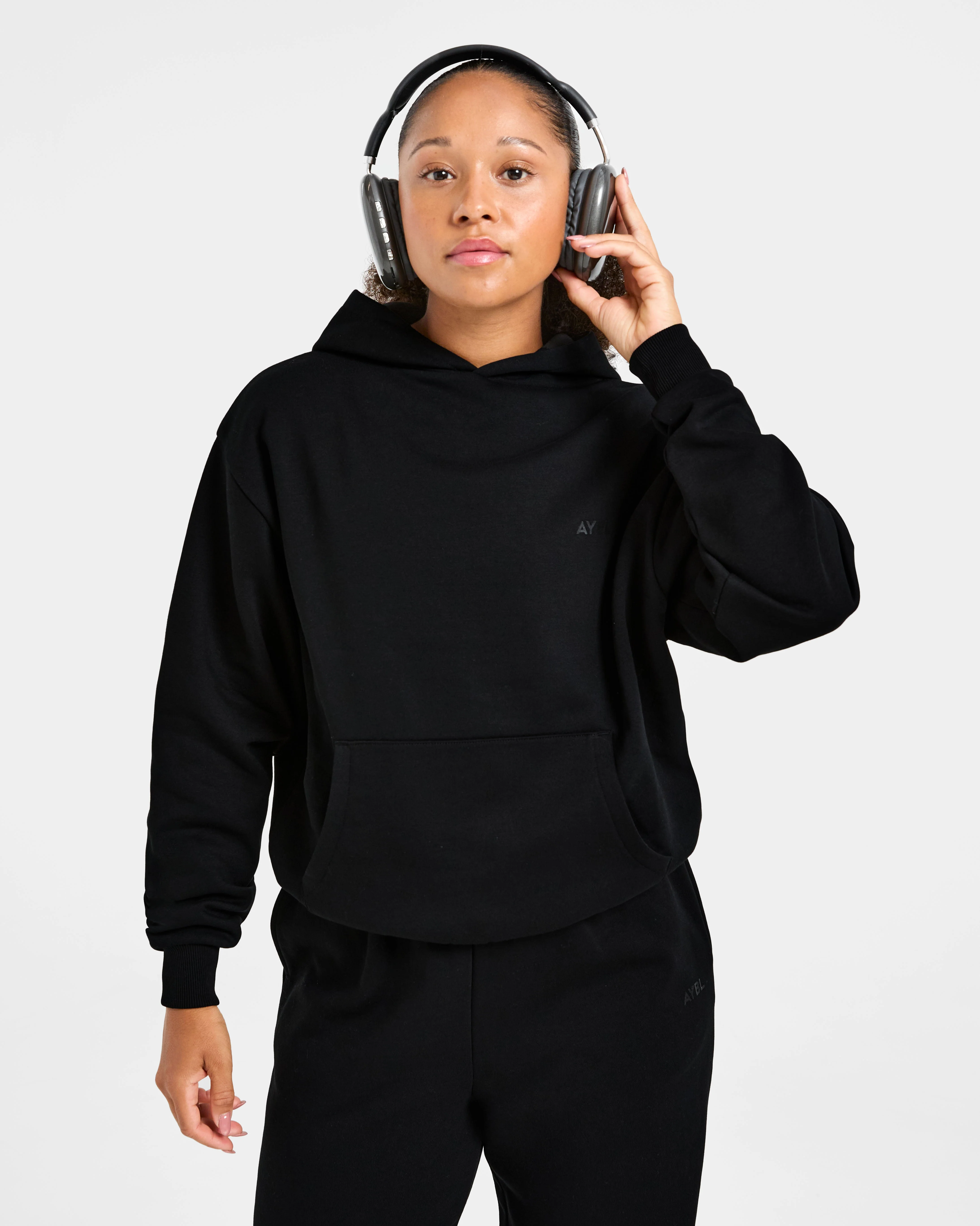 Lifestyle Oversized Hoodie - Black - Image 8