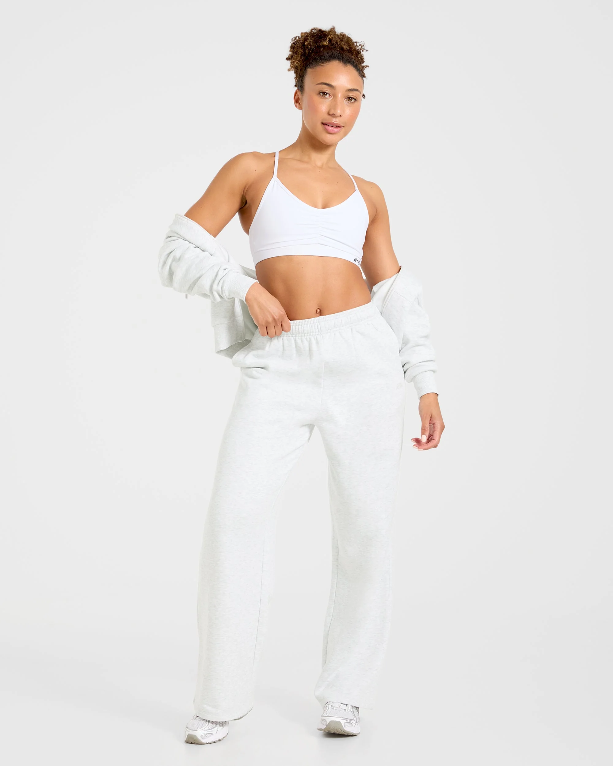 Lifestyle Oversized Straight Leg Joggers - Heather Grey - Image 8