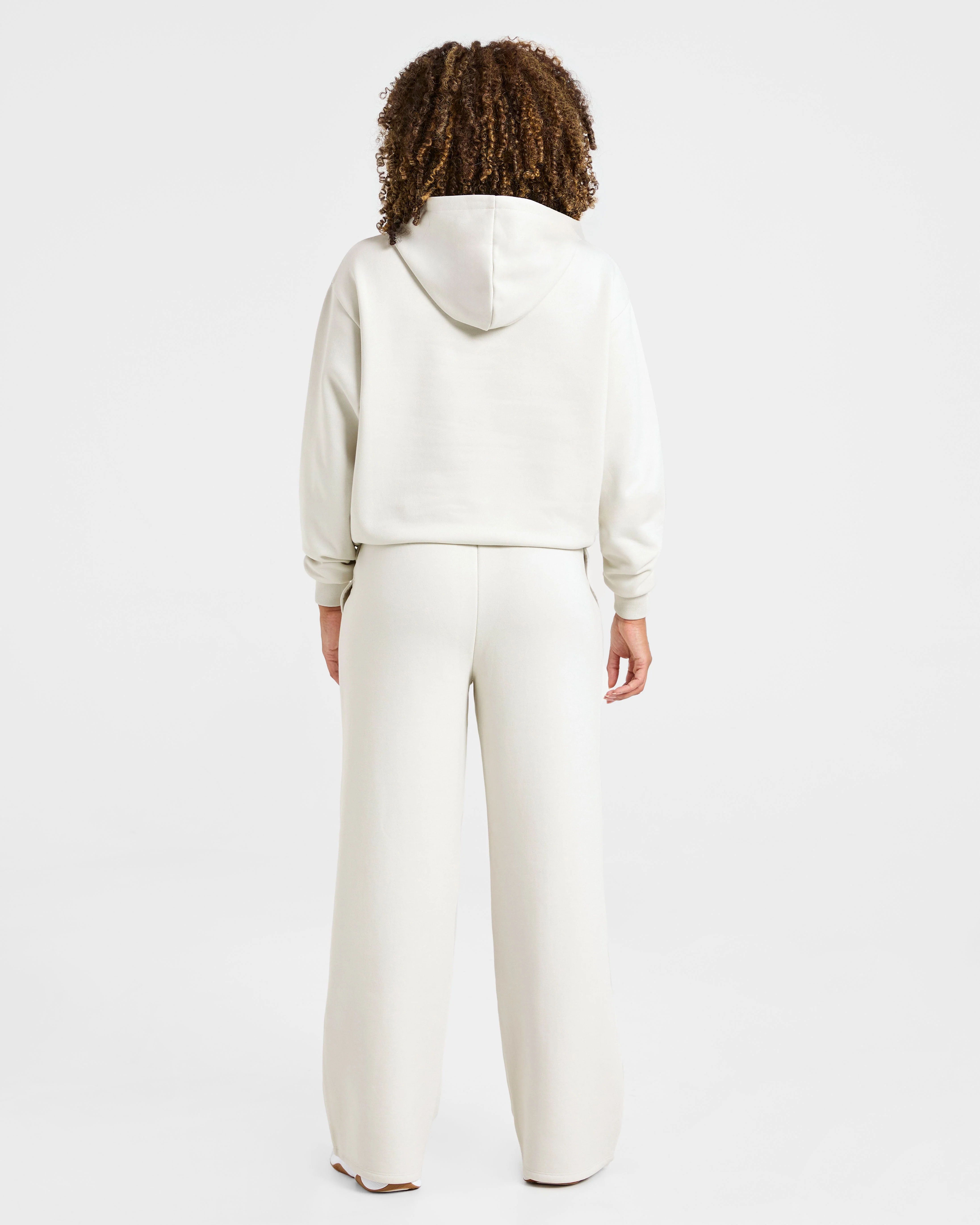 Lifestyle Oversized Straight Leg Joggers - Off-White - Image 4