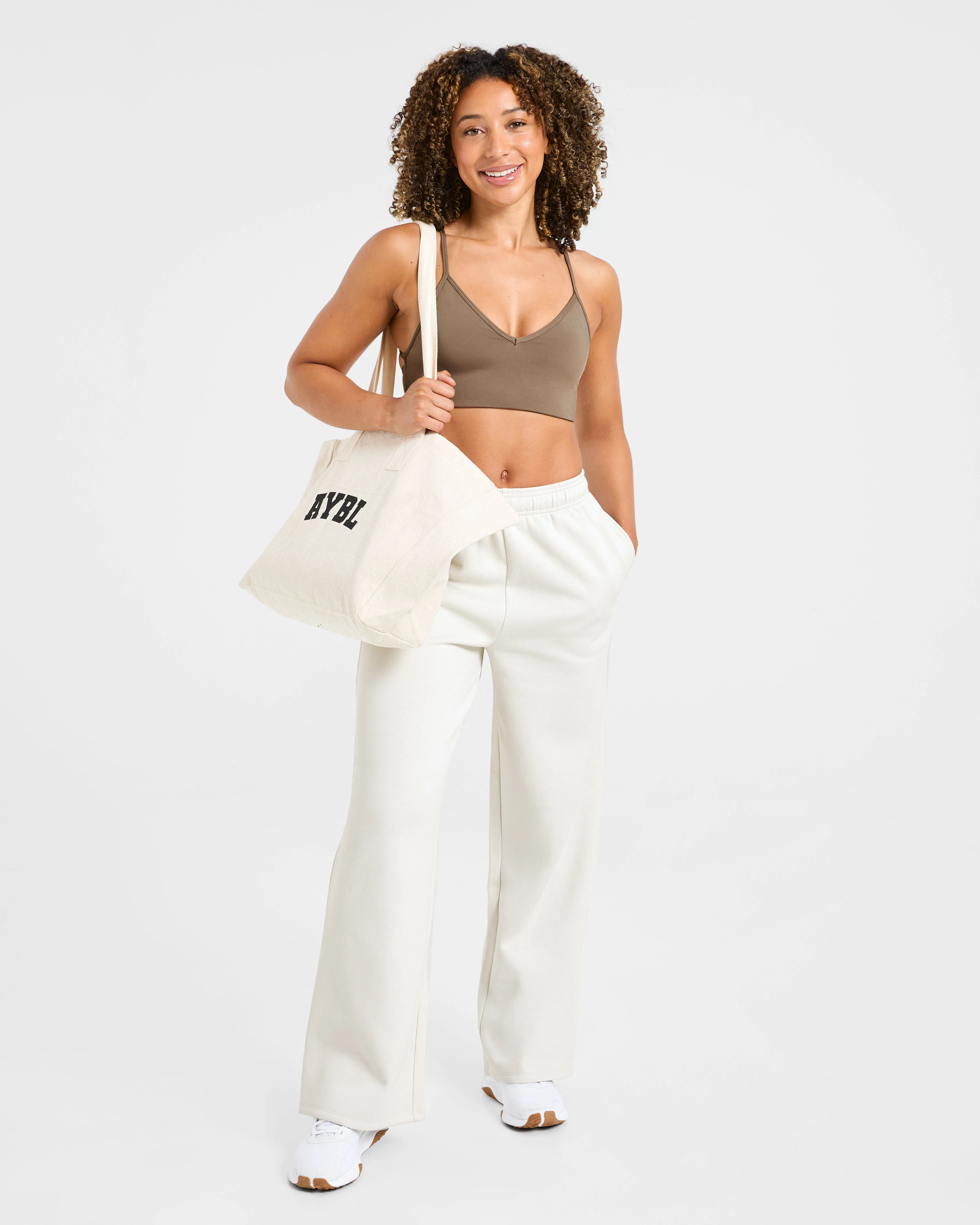 Lifestyle Oversized Straight Leg Joggers - Off-White - Image 8