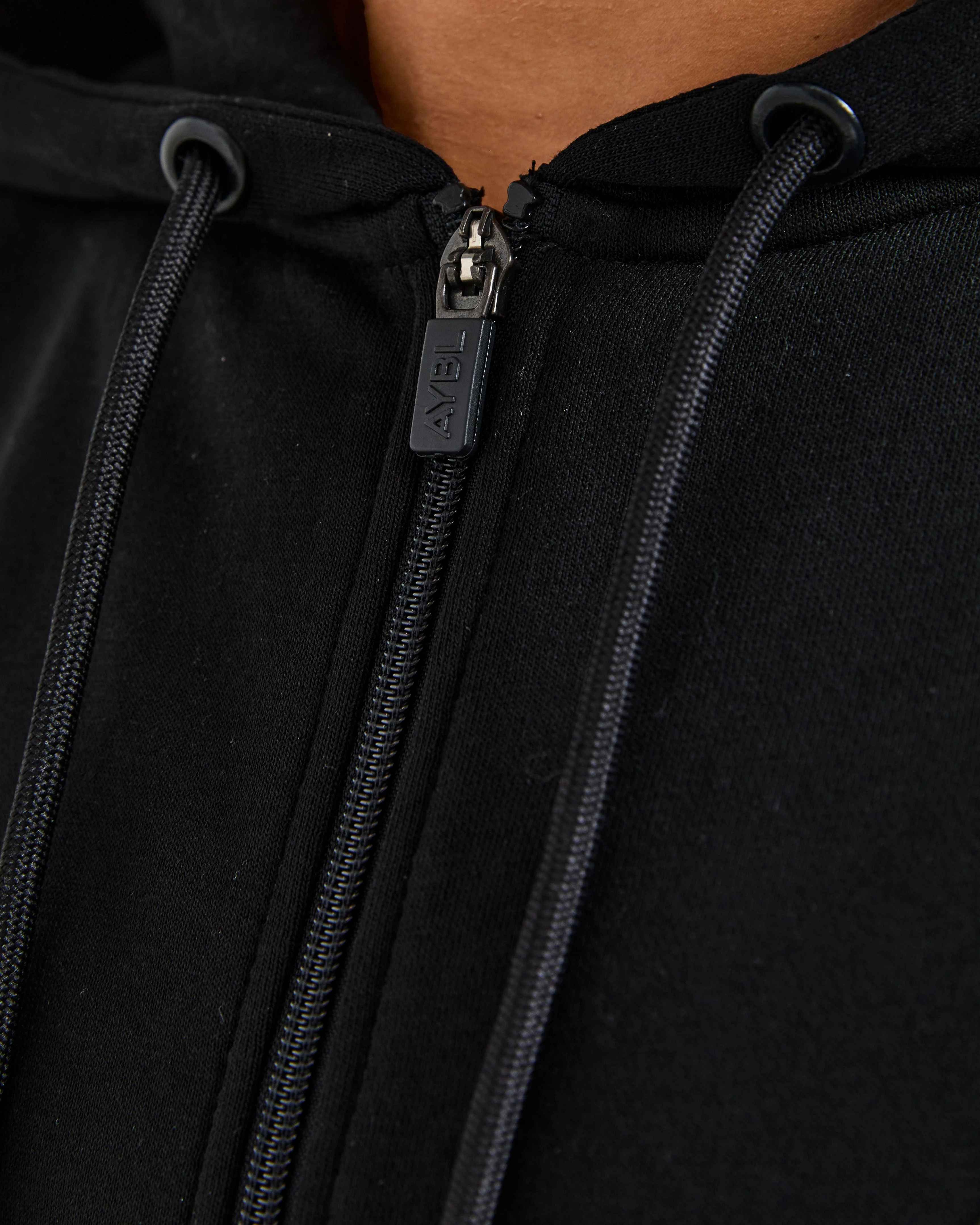 Lifestyle Oversized Zip Up Hoodie - Black - Image 5