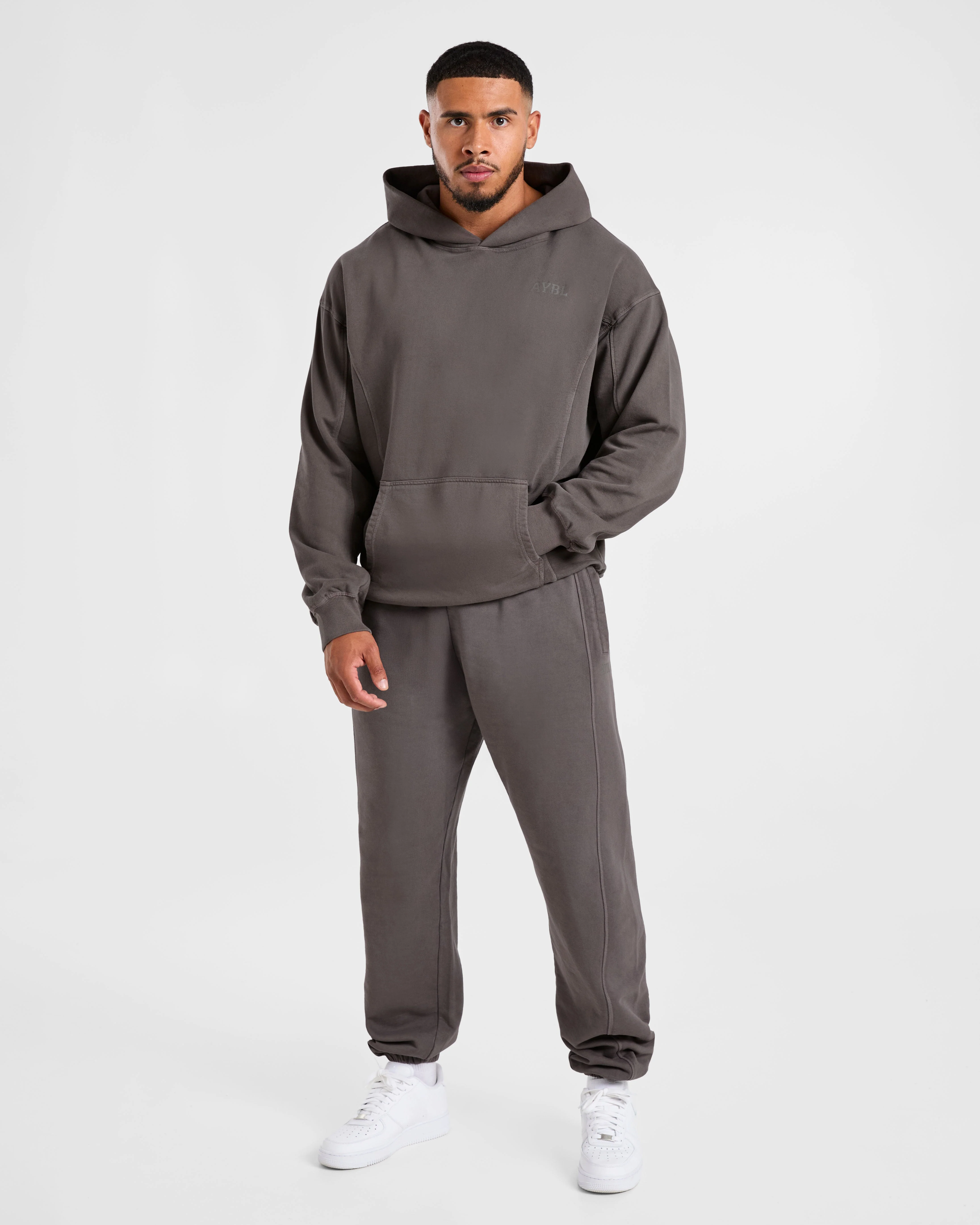 Lift Club Distressed Hoodie - Charcoal - Image 3