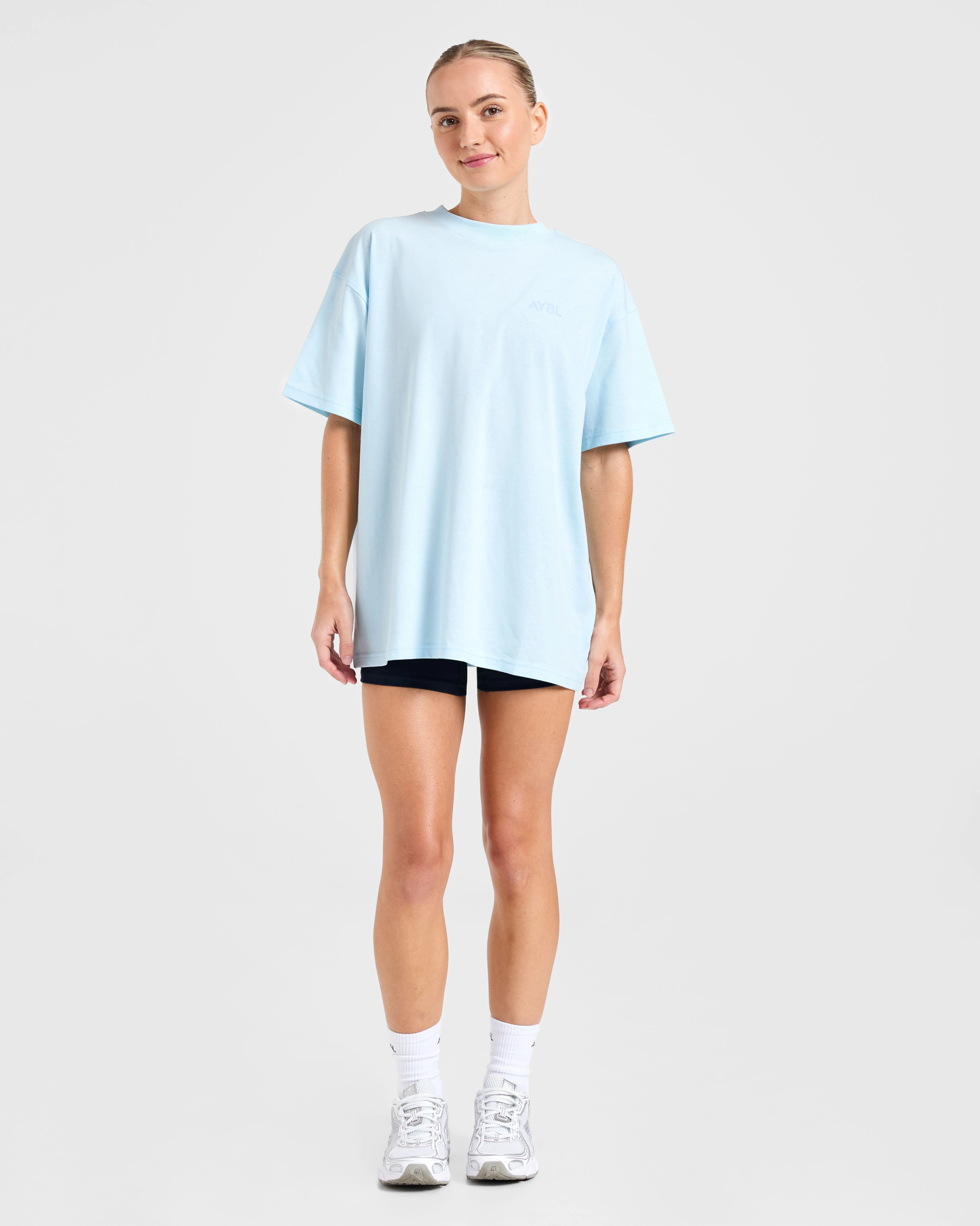 Lift Graphic Oversized T Shirt - Baby Blue - Image 3