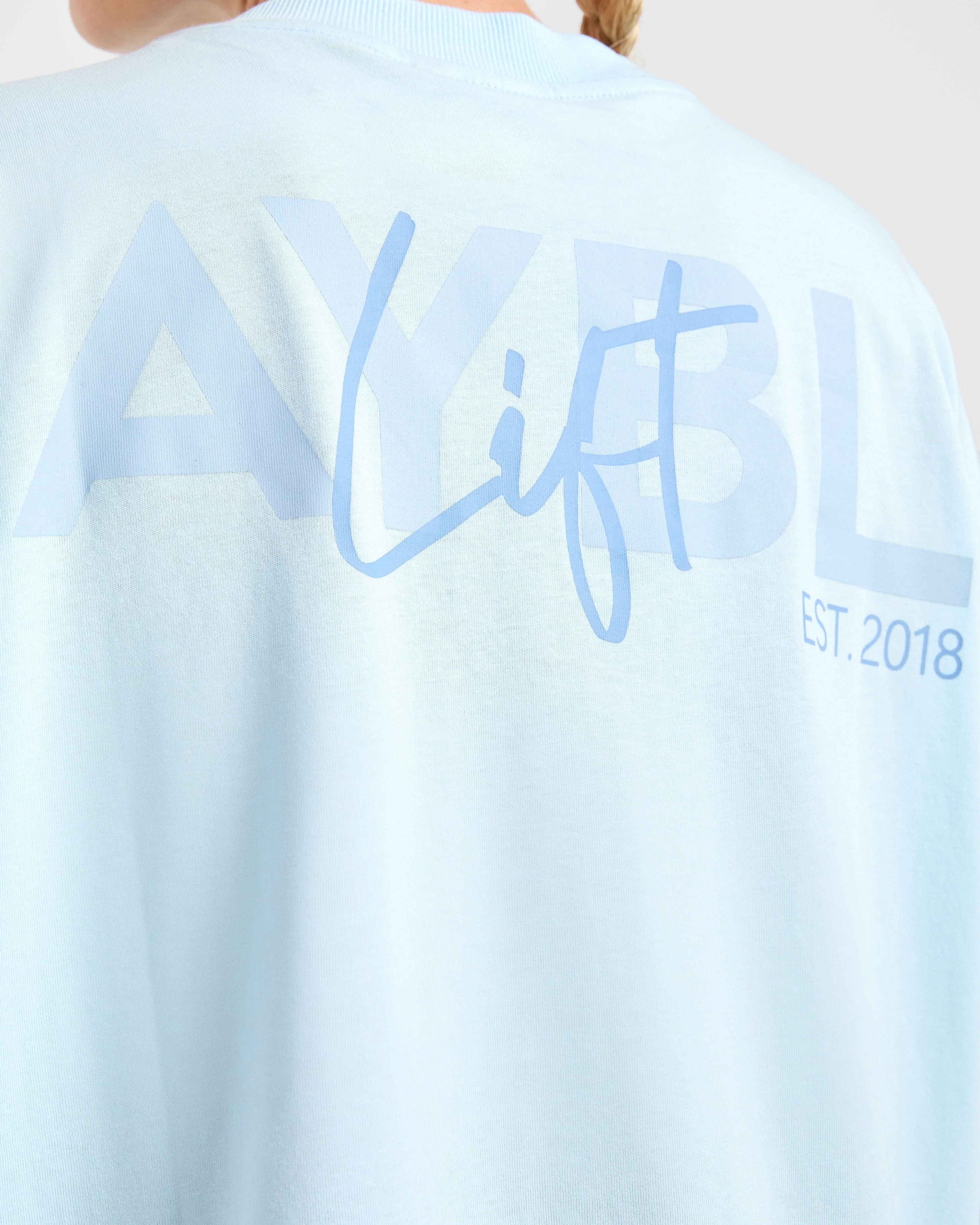 Lift Graphic Oversized T Shirt - Baby Blue - Image 6