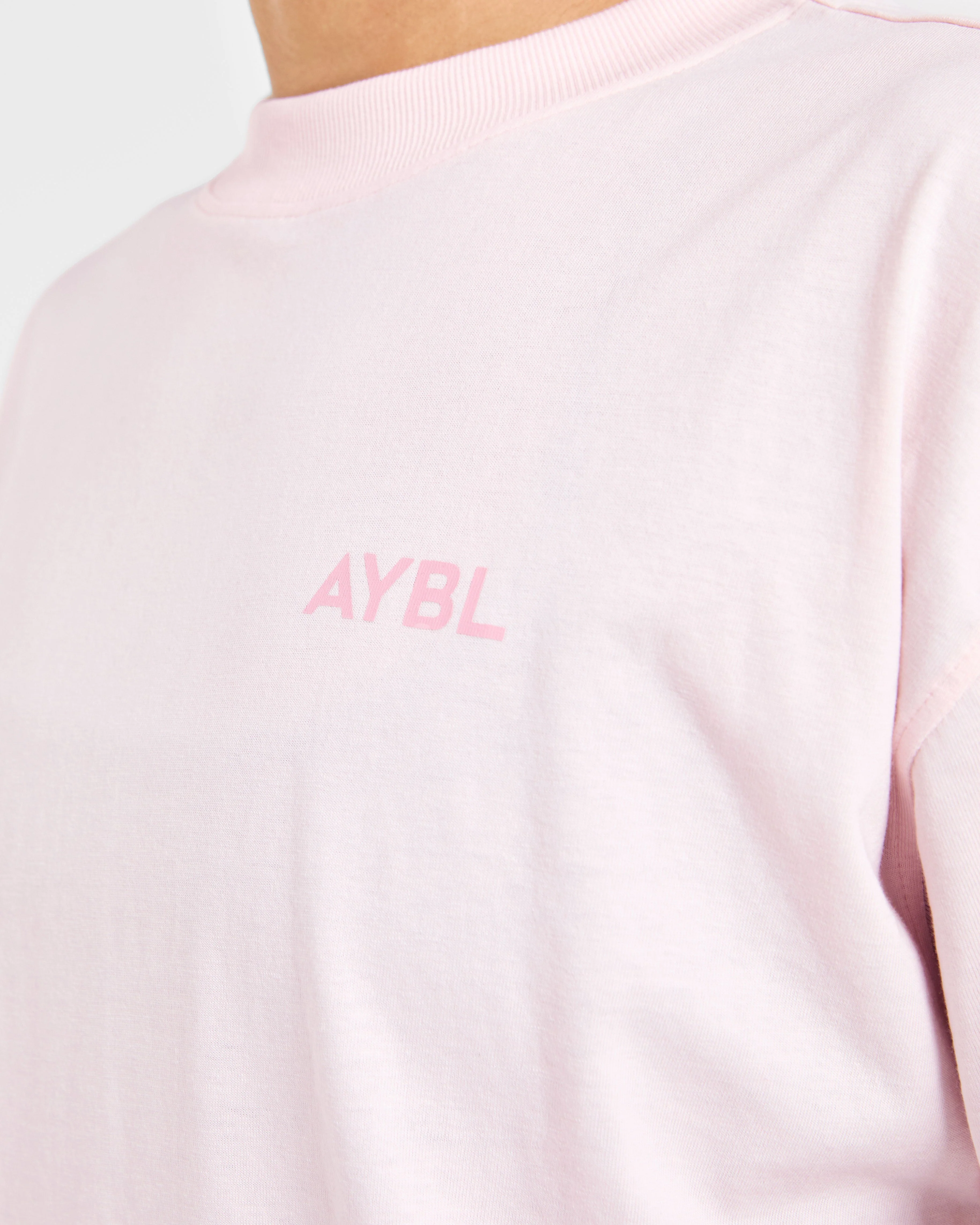 Lift Graphic Oversized T Shirt - Baby Pink - Image 5
