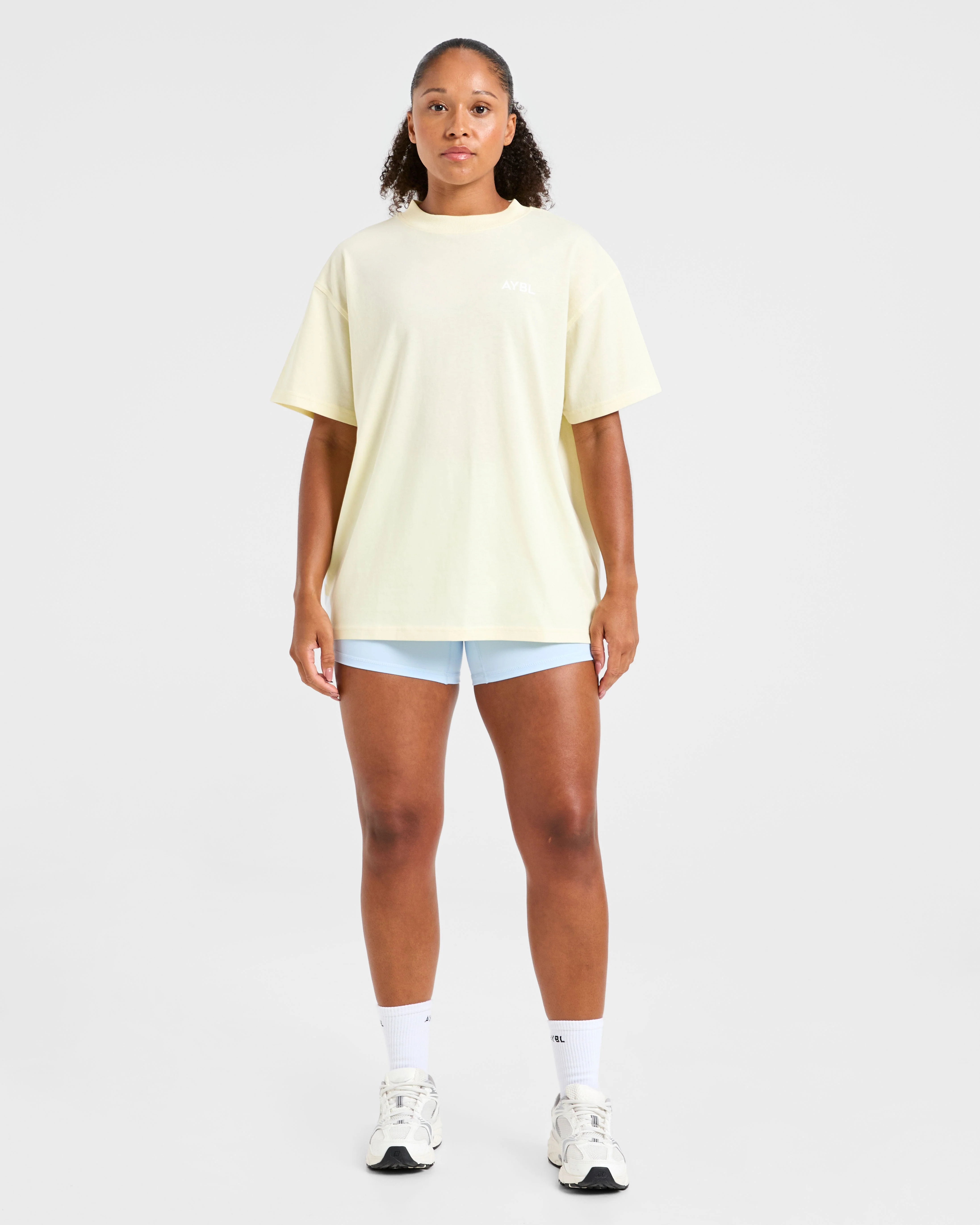 Lift Graphic Oversized T Shirt - Lemon Yellow - Image 3