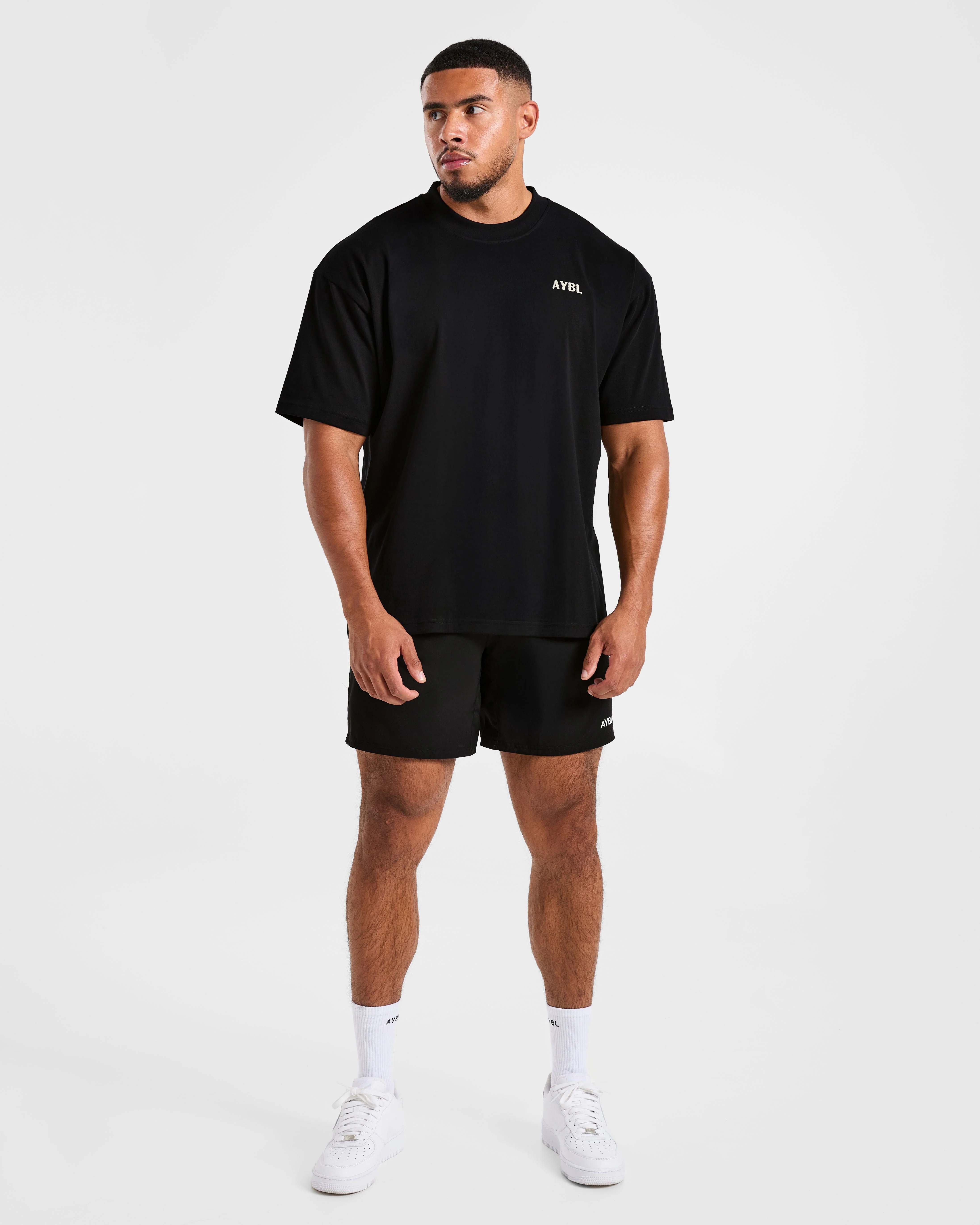 Lift Heavy Oversized T Shirt - Black/Off White - Image 3