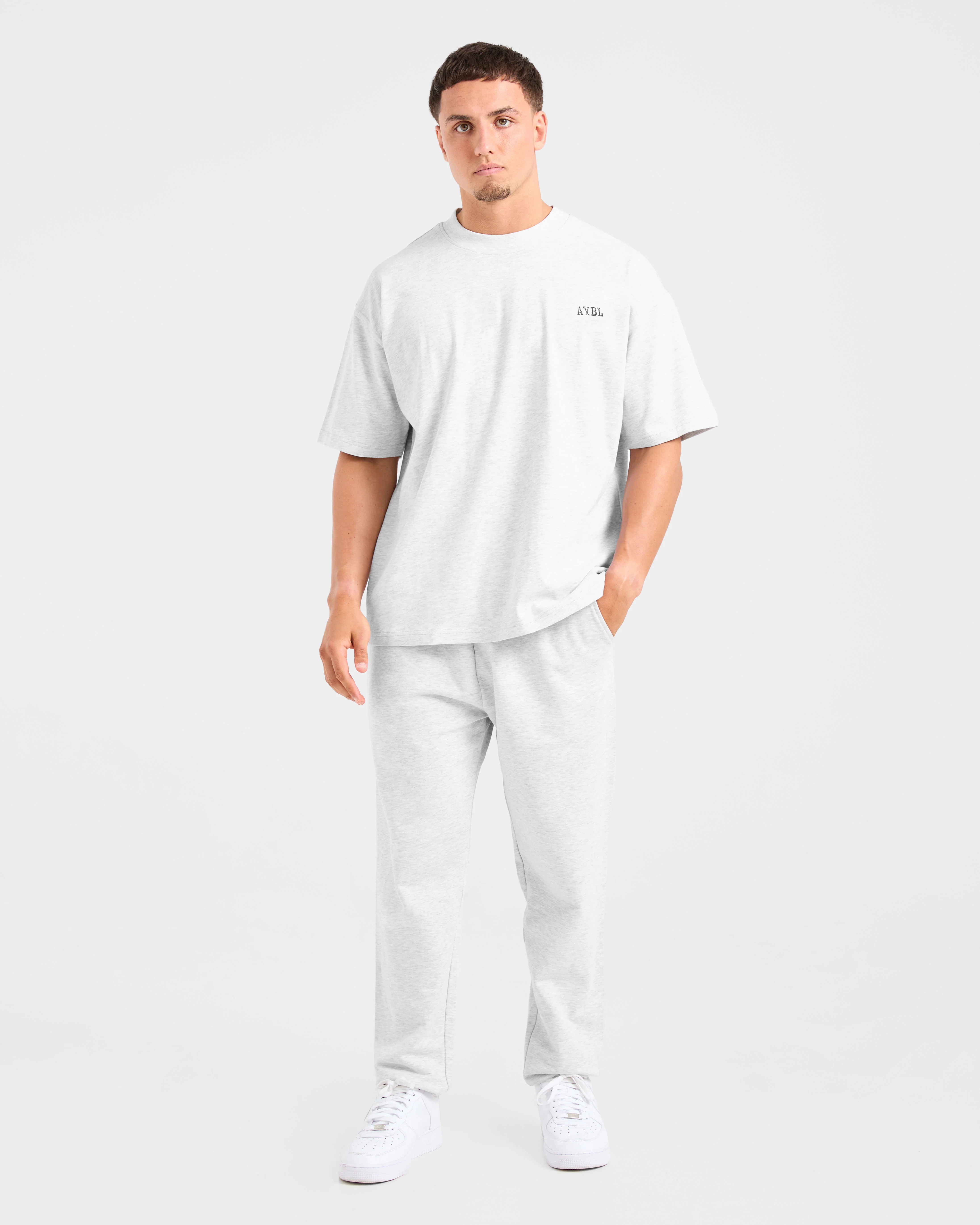 Lifting Essentials Oversized T Shirt - Grey Marl - Image 3