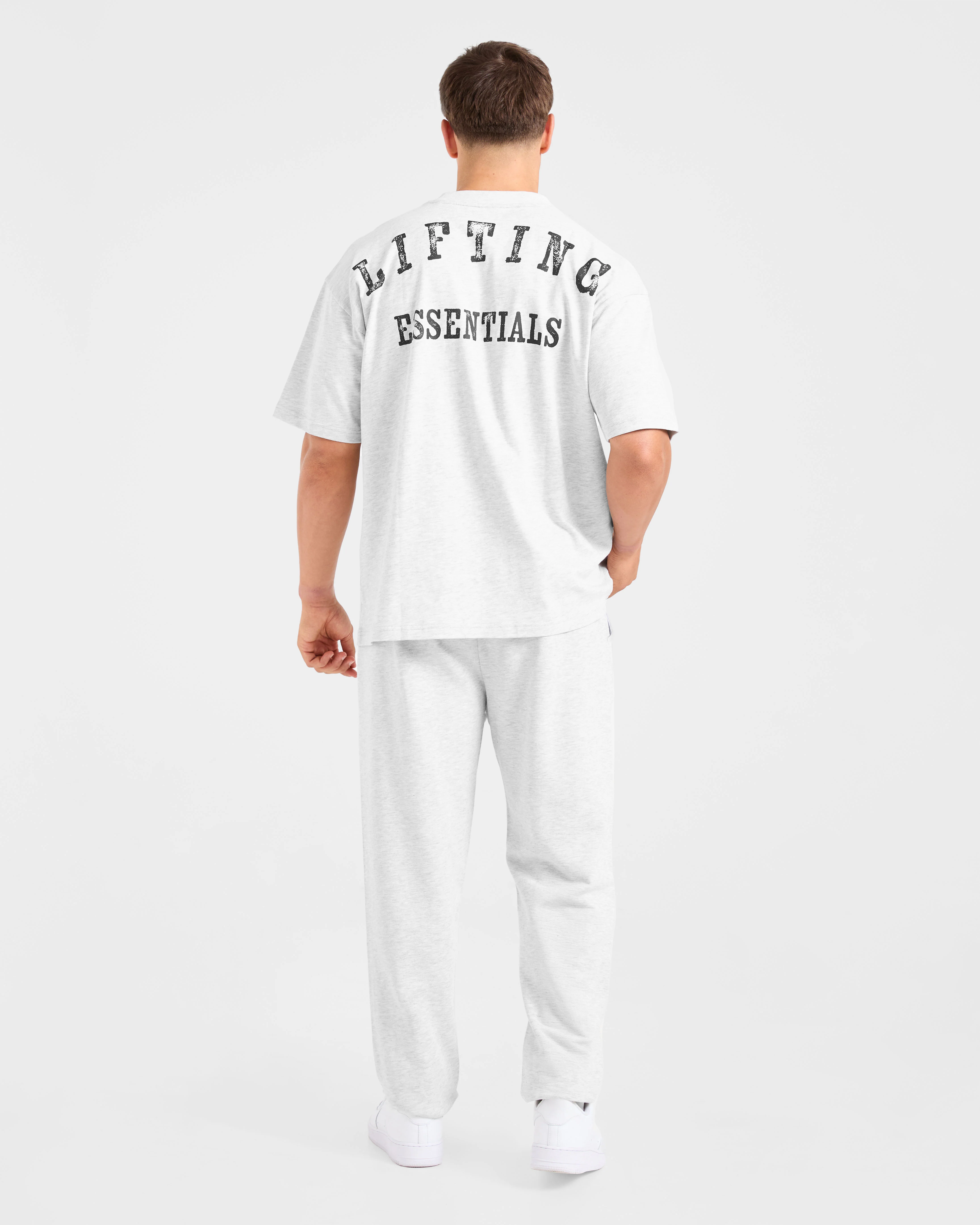 Lifting Essentials Oversized T Shirt - Grey Marl - Image 4