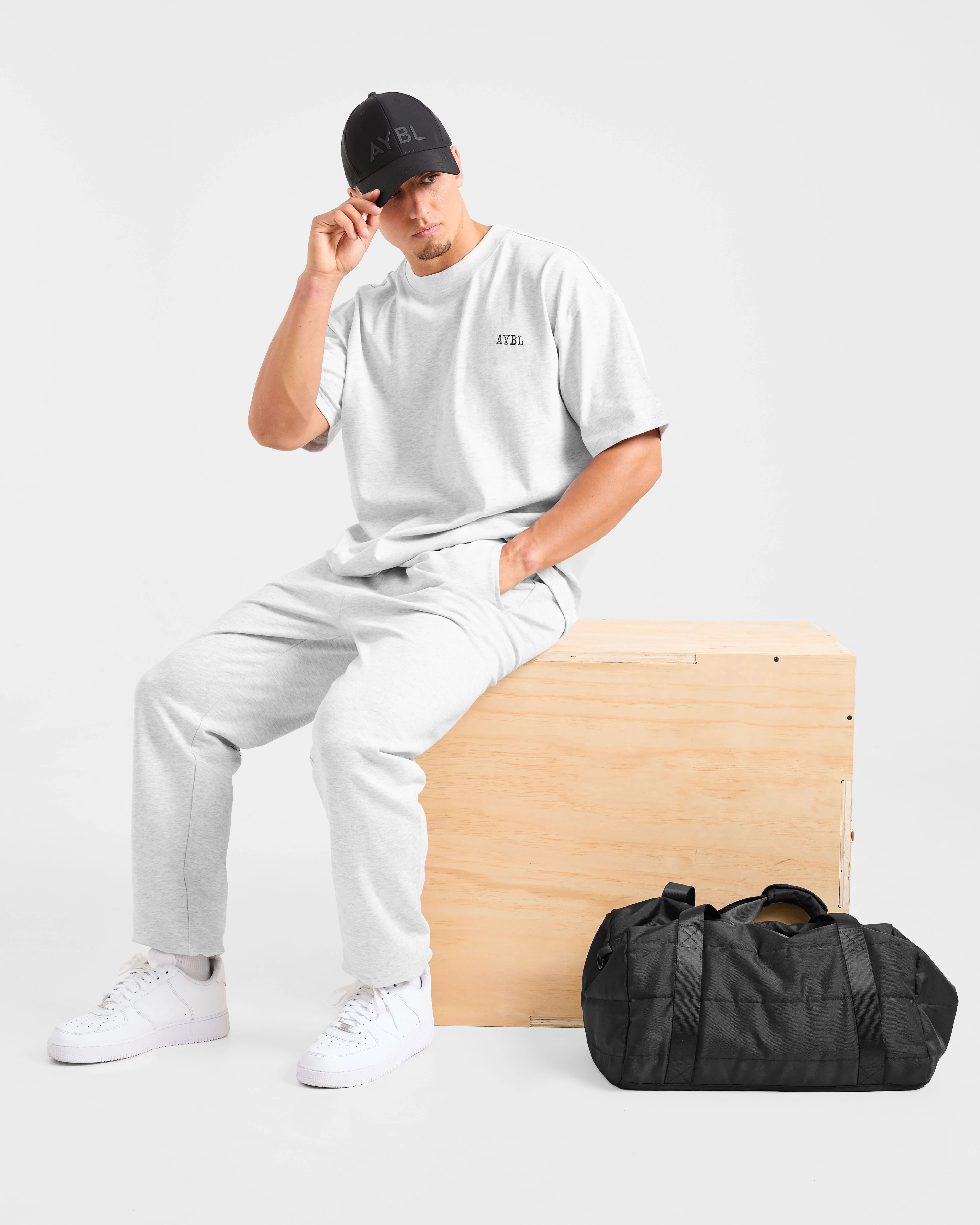 Lifting Essentials Oversized T Shirt - Grey Marl - Image 7