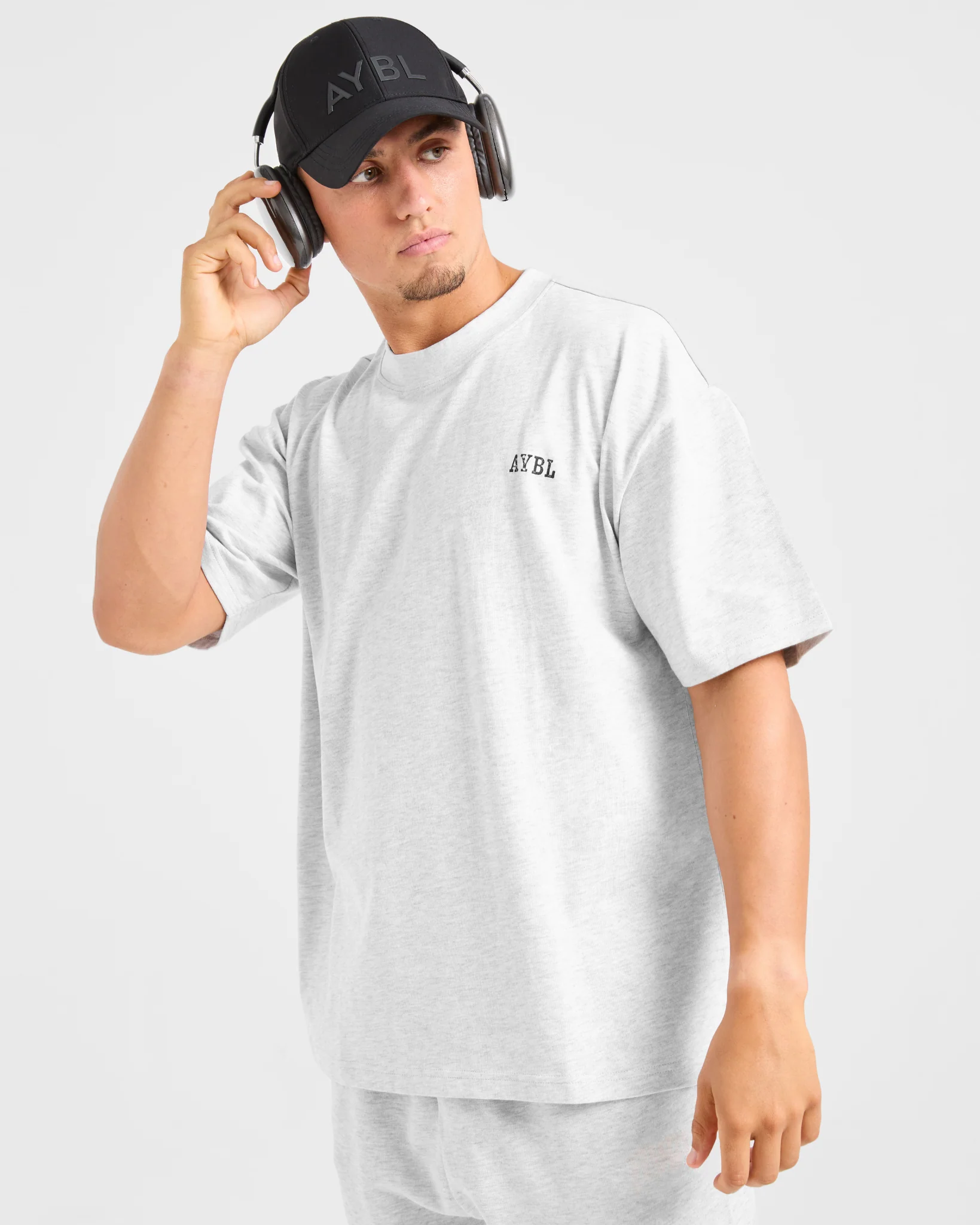 Lifting Essentials Oversized T Shirt - Grey Marl - Image 8