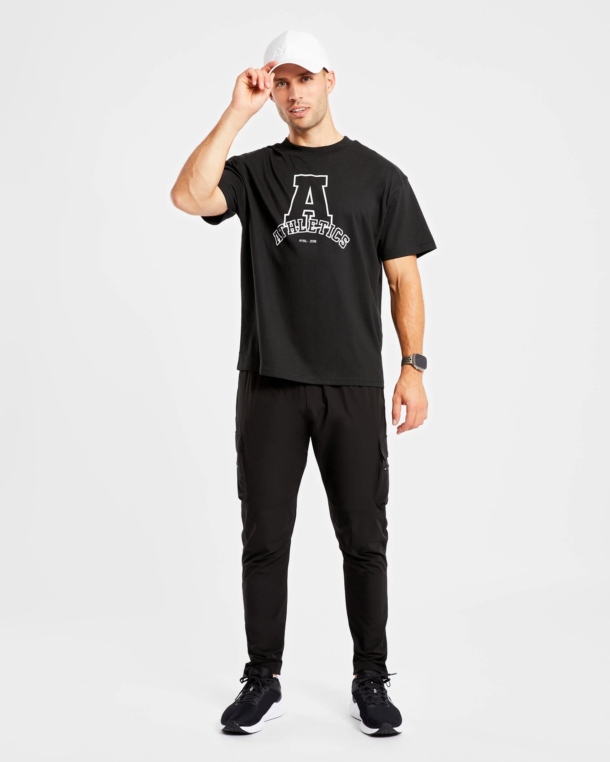 Athletics Varsity Oversized T Shirt - Black - Image 6