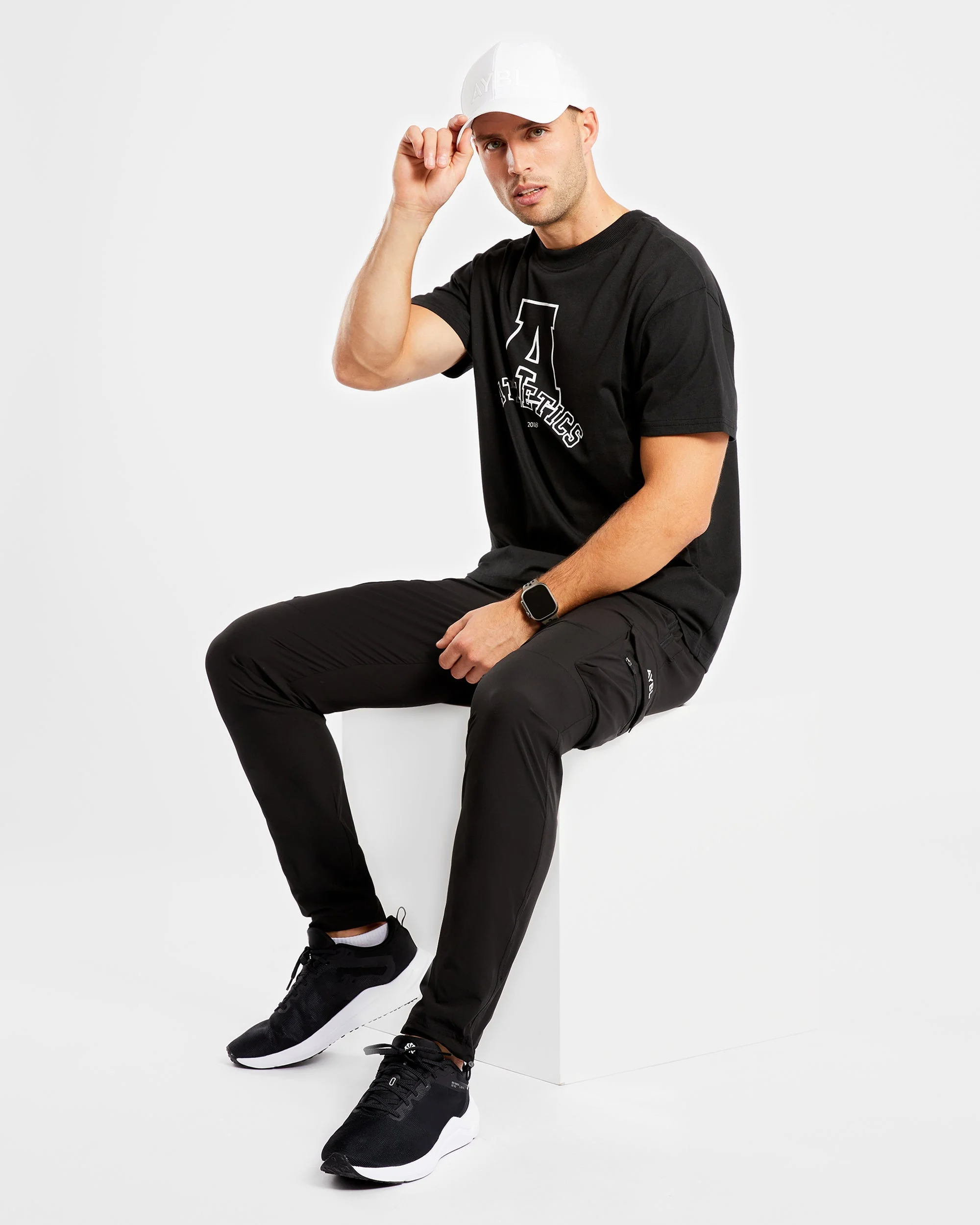 Athletics Varsity Oversized T Shirt - Black - Image 7