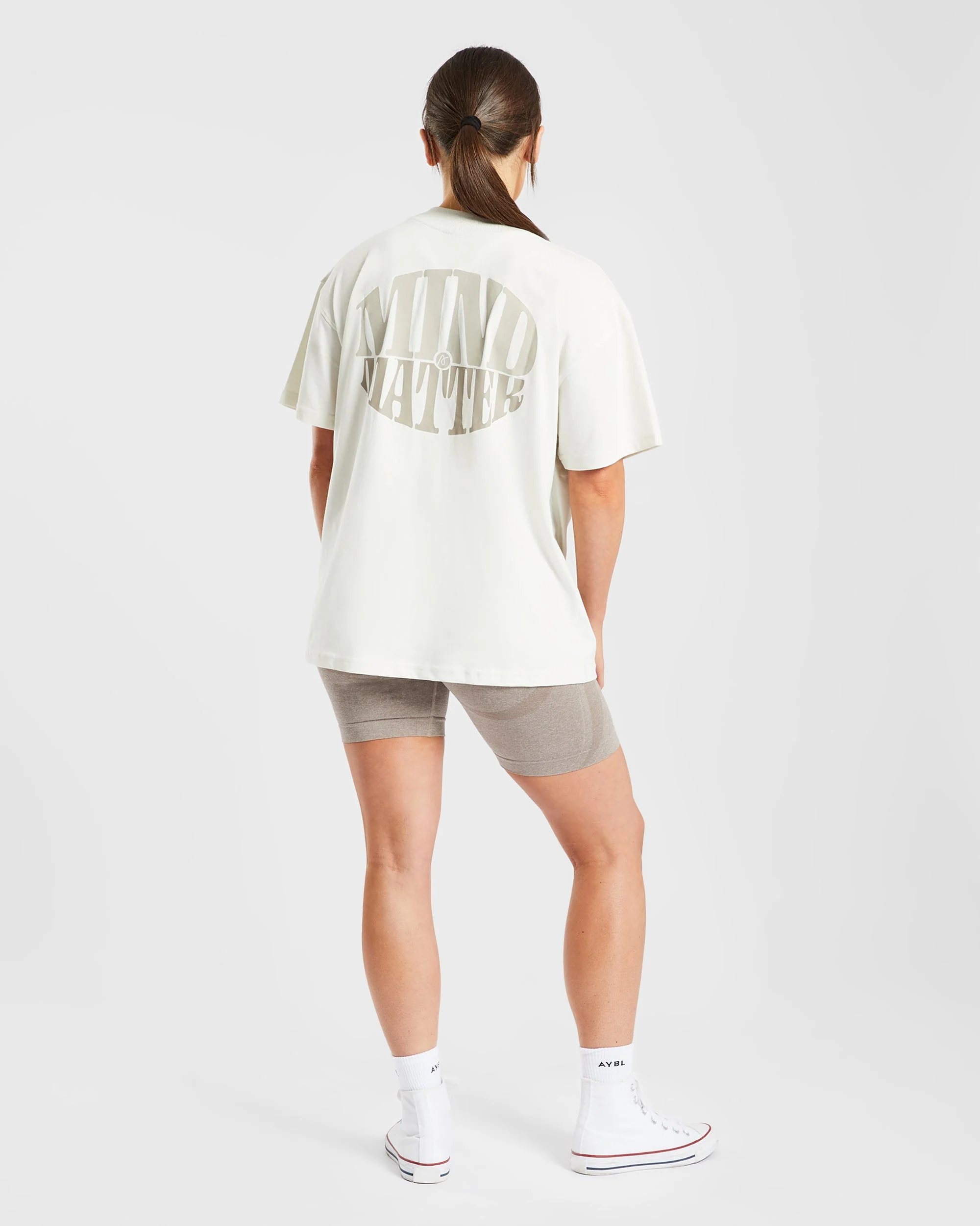 Mind Over Matter Oversized T Shirt - Beige/Brown - Image 12
