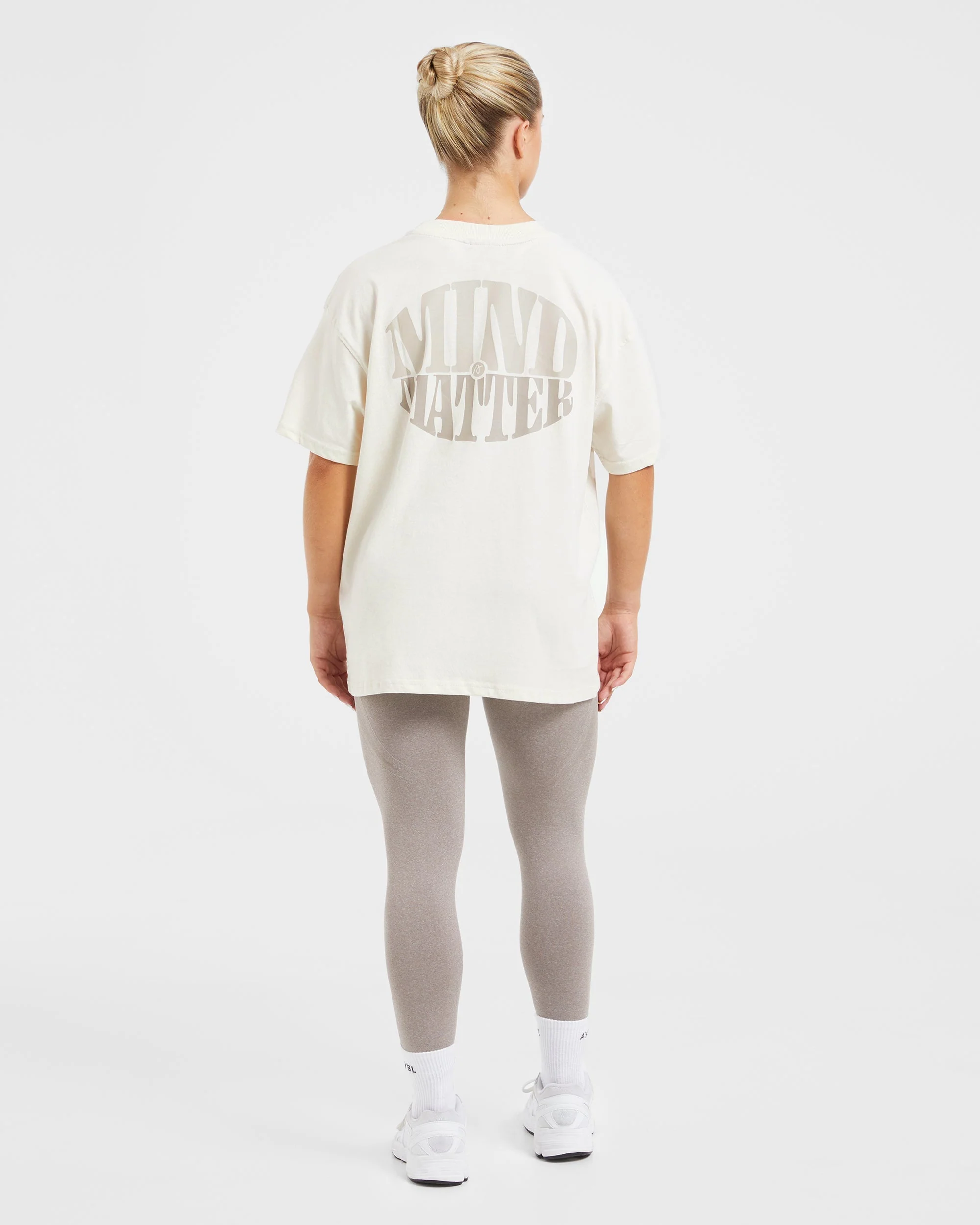 Mind Over Matter Oversized T Shirt - Beige/Brown - Image 4