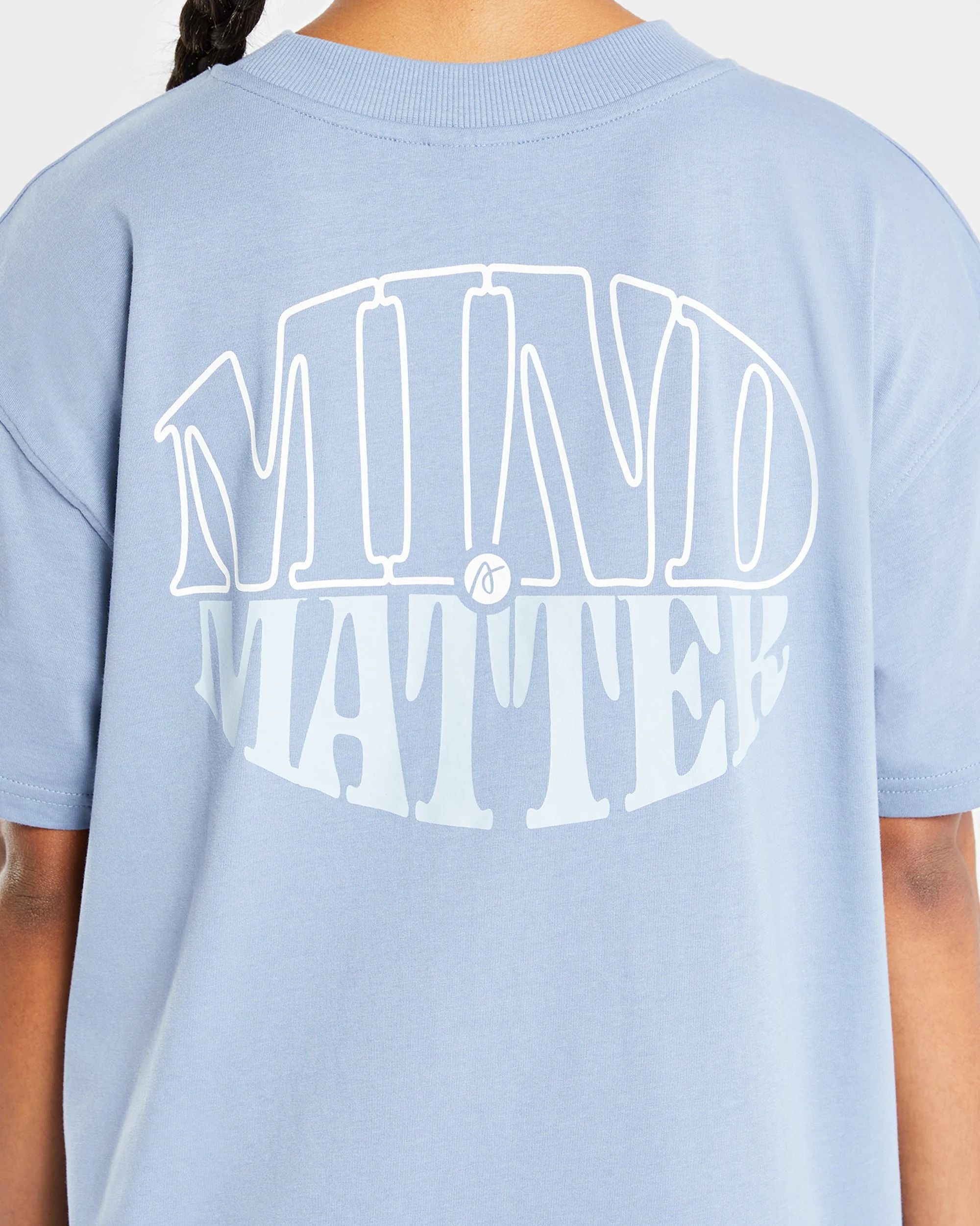 Mind Over Matter Oversized T Shirt - Blue - Image 6