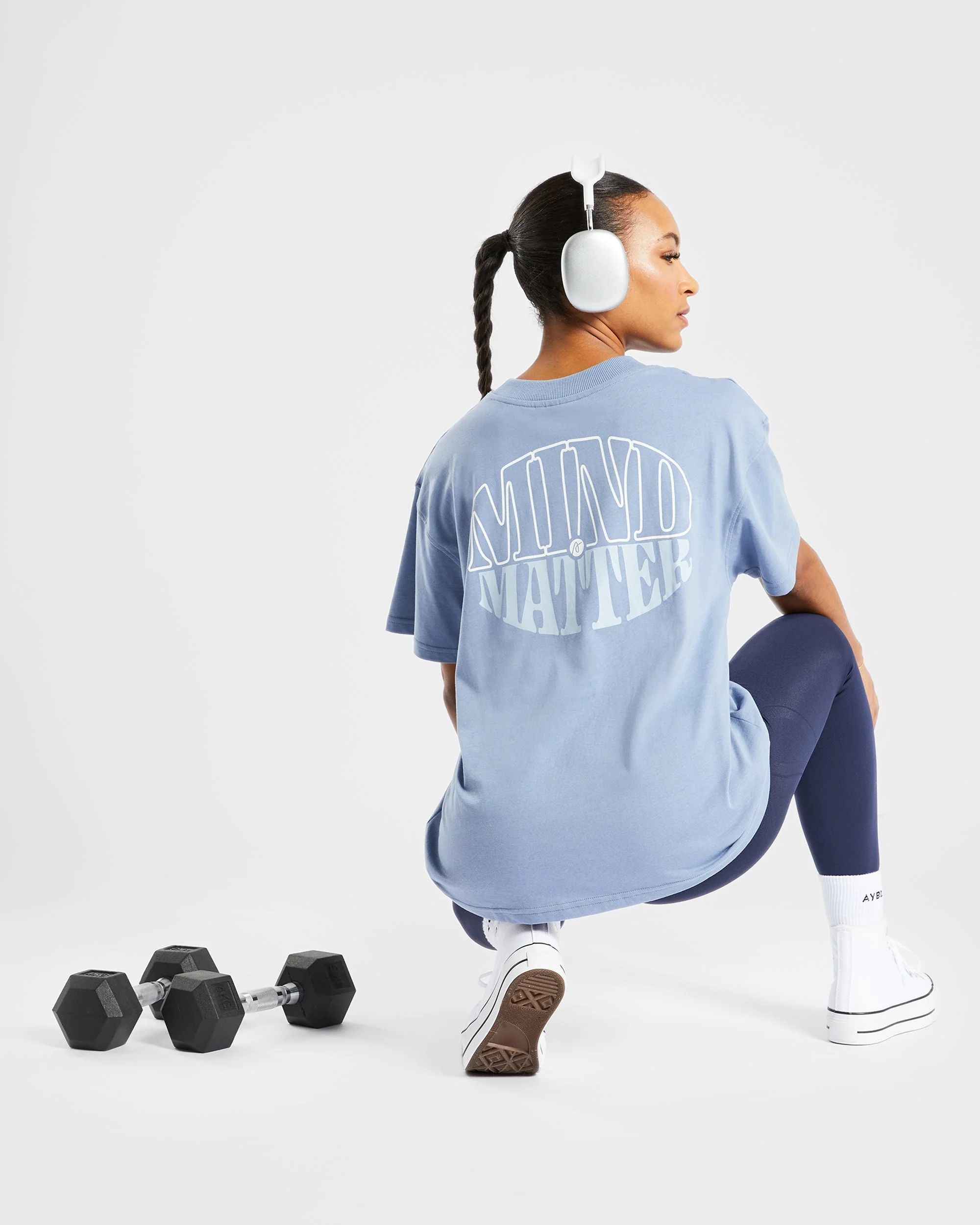 Mind Over Matter Oversized T Shirt - Blue - Image 7