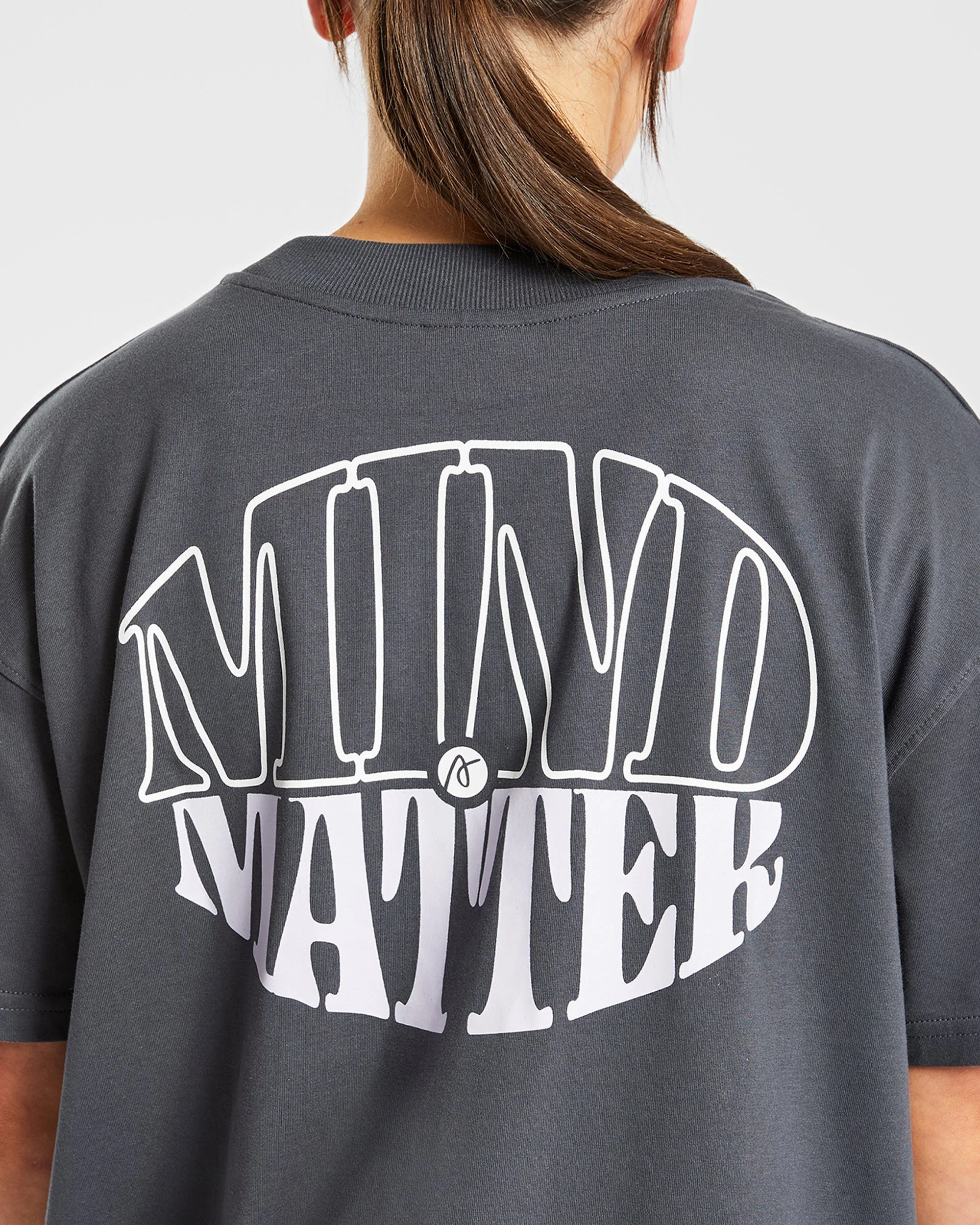 Mind Over Matter Oversized T Shirt - Charcoal/Lilac - Image 13