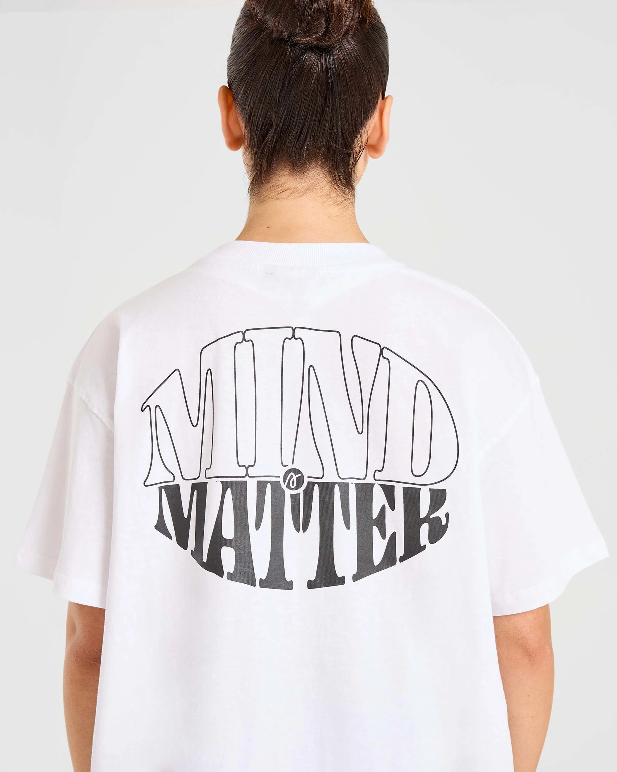 Mind Over Matter Oversized T Shirt - White - Image 6