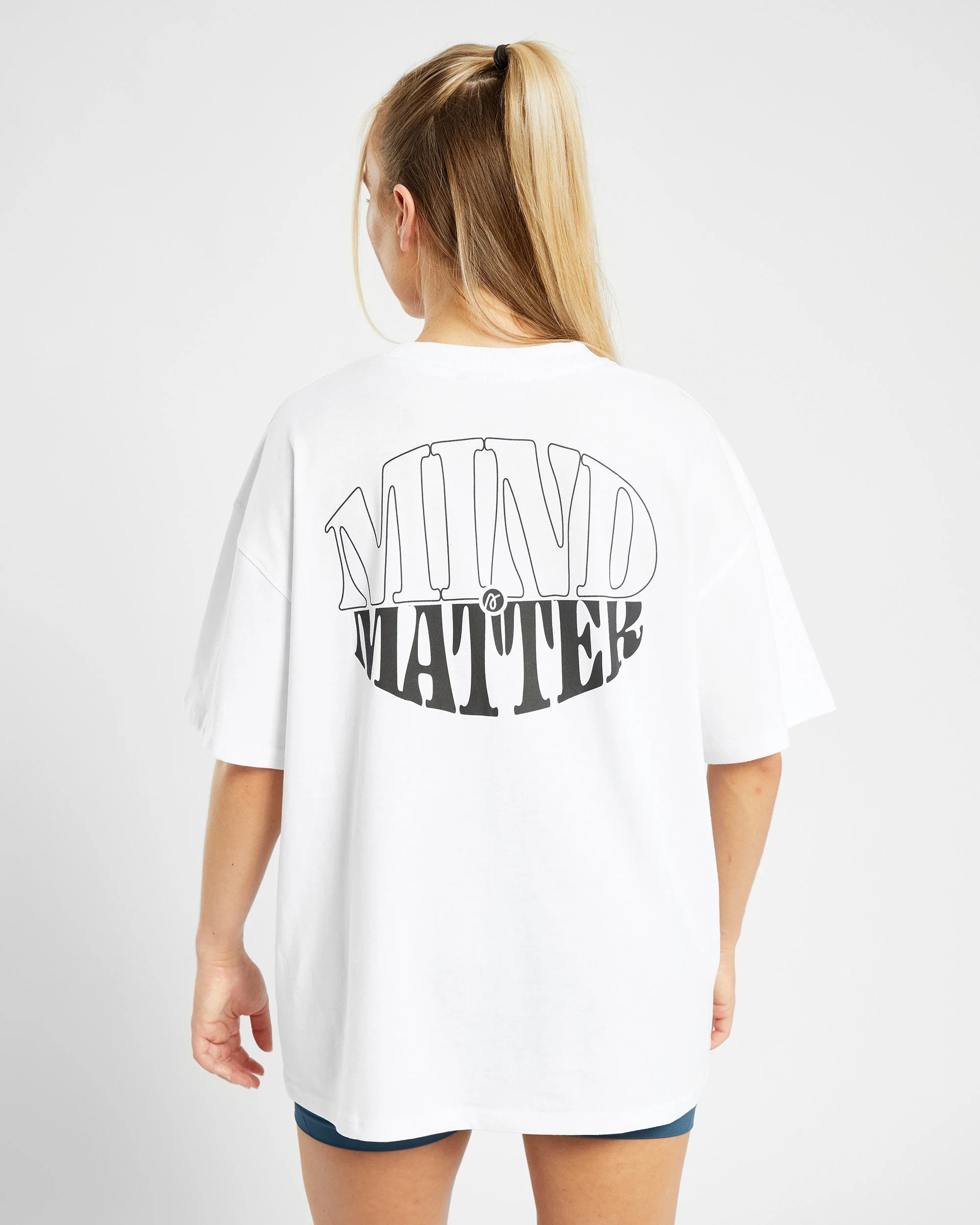 Mind Over Matter Oversized T Shirt - White - Image 9