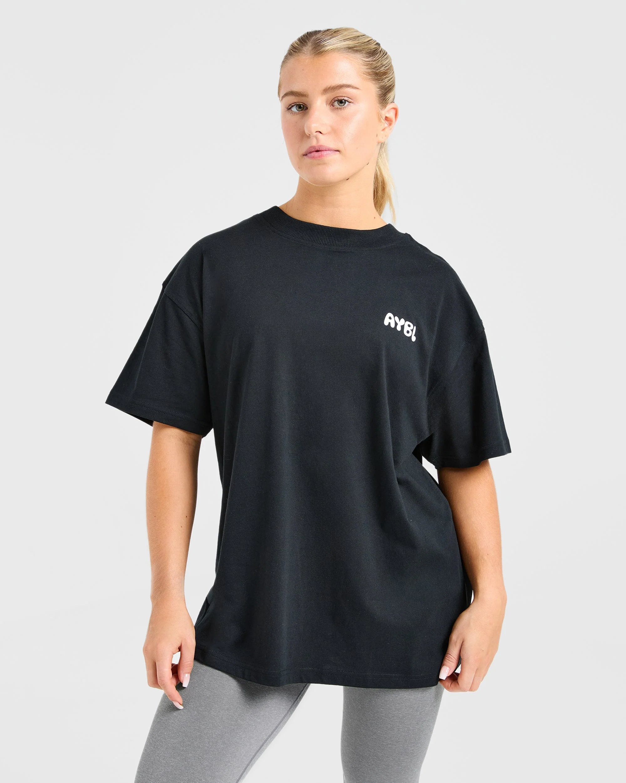 Mind Over Matter V2 Oversized T Shirt - Black - Image 2