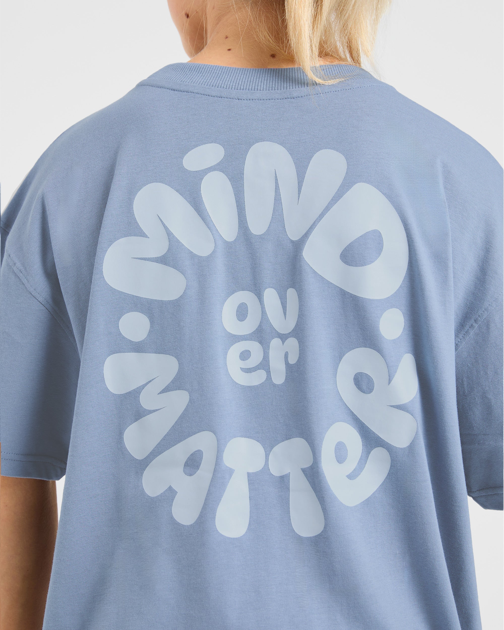 Mind Over Matter V2 Oversized T Shirt - Blue - Image 6