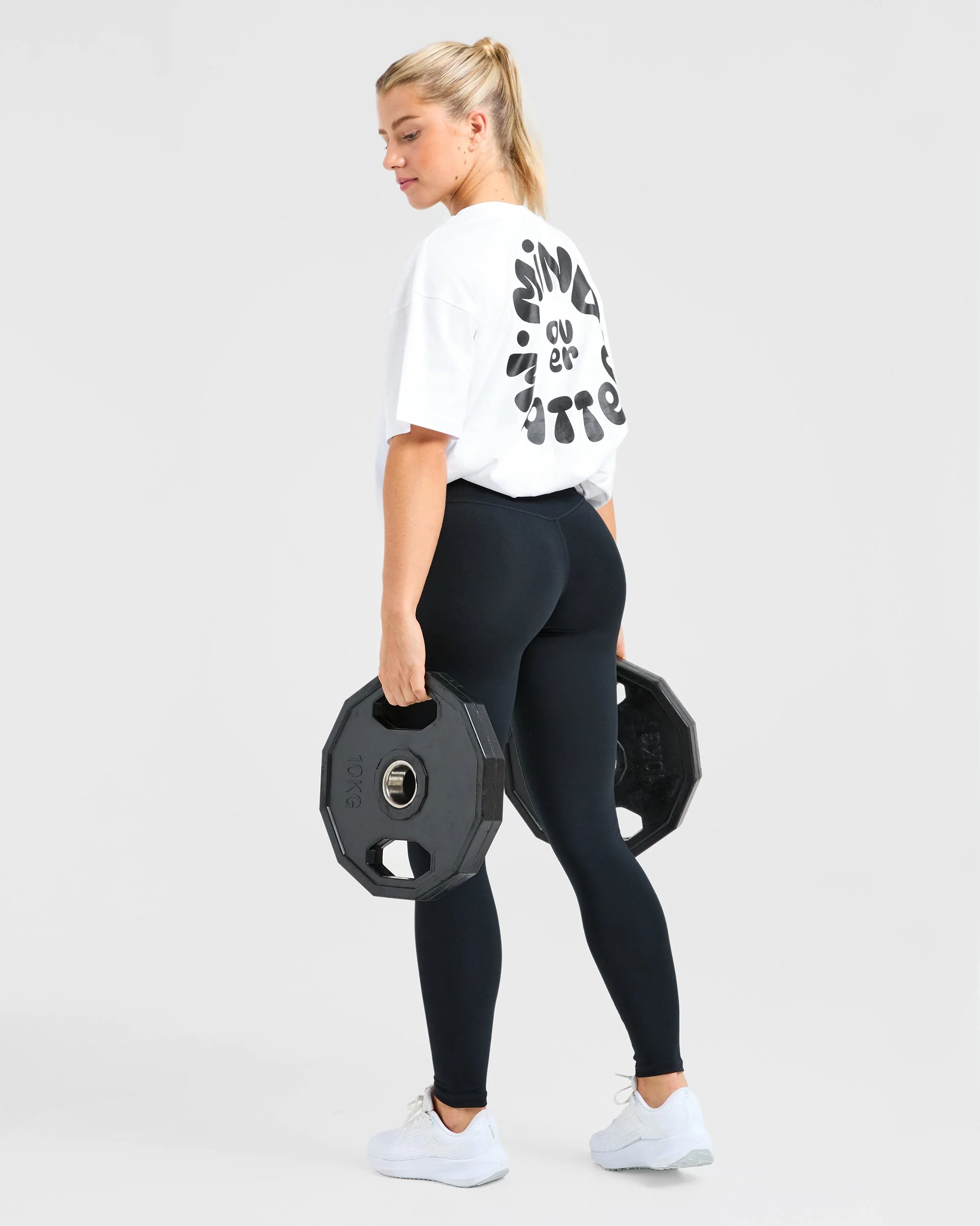 Mind Over Matter V2 Oversized T Shirt - White - Image 8