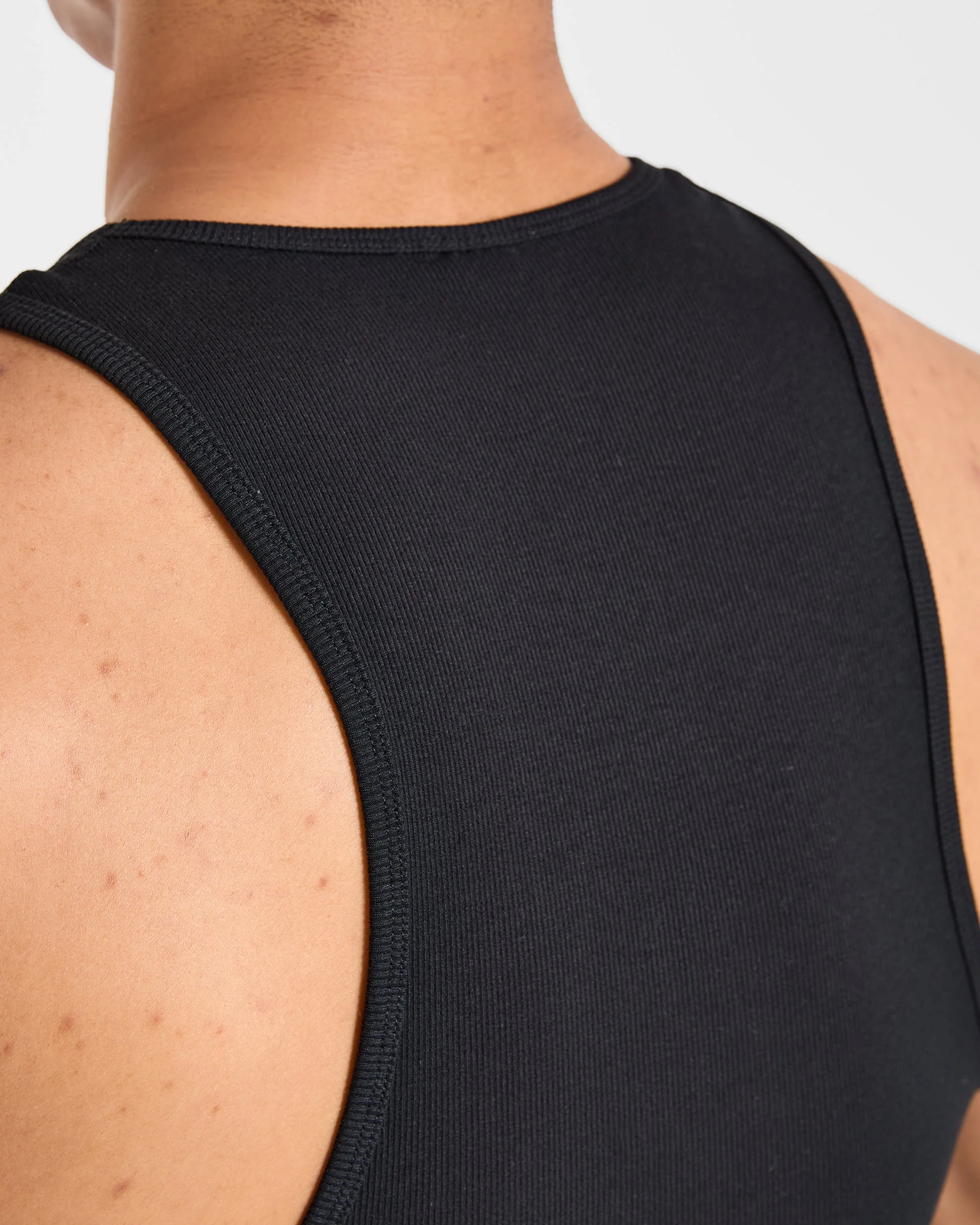 Muscle Ribbed Tank - Black - Image 6