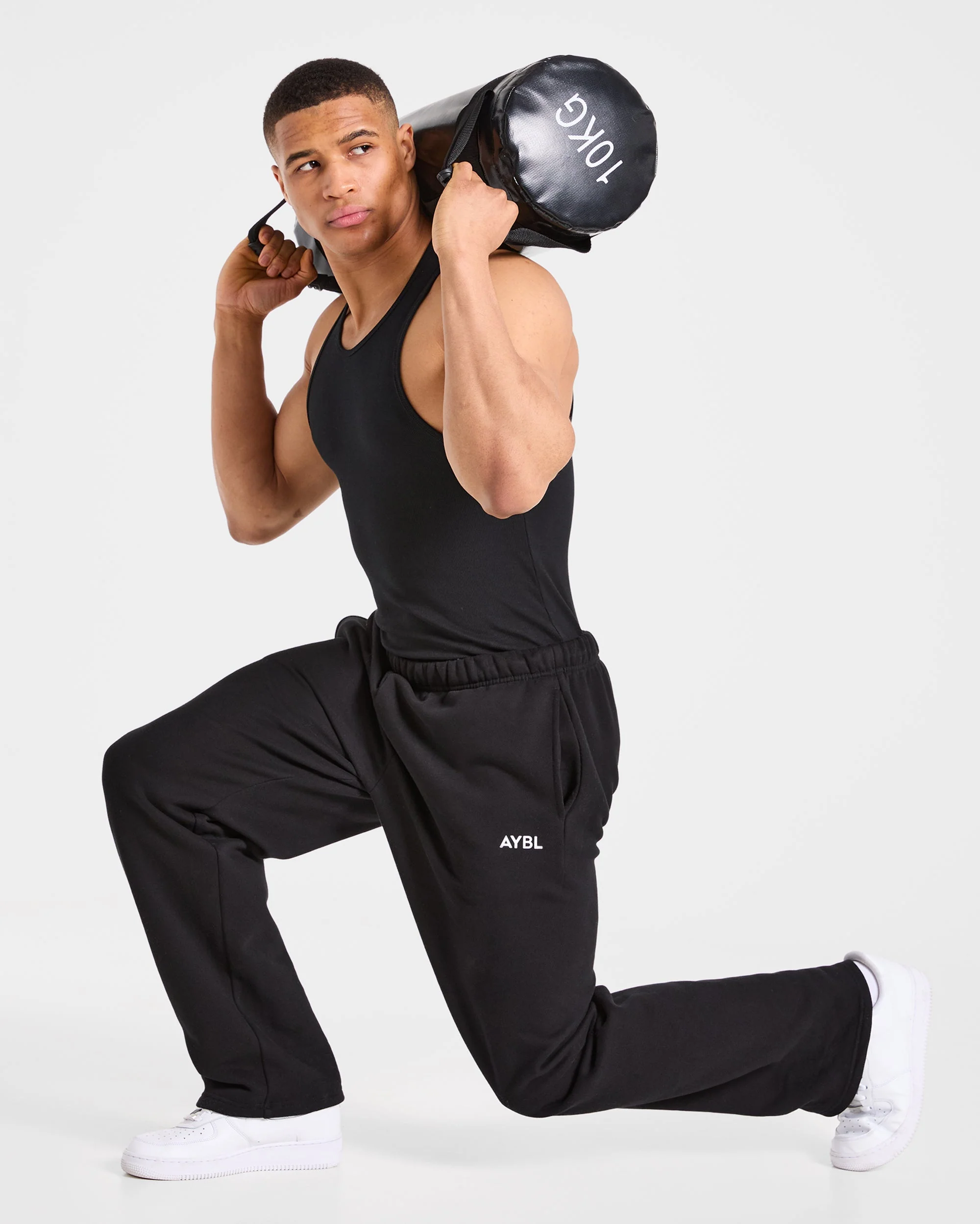 Muscle Ribbed Tank - Black - Image 7