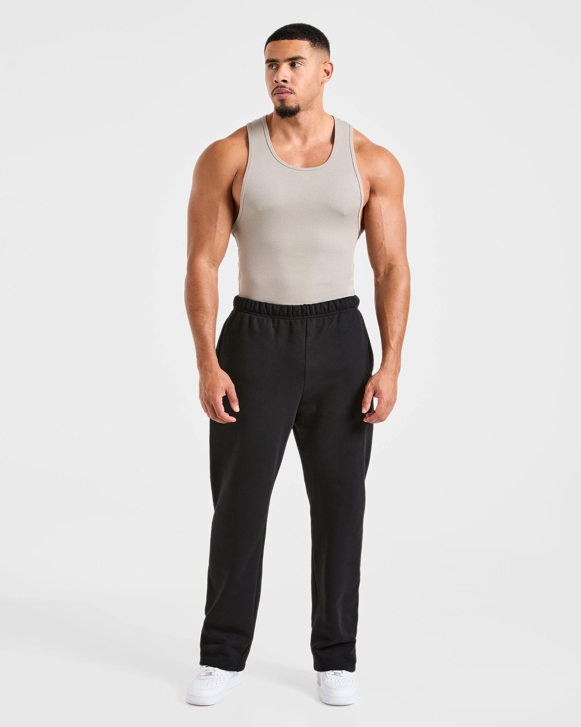 Muscle Ribbed Tank - Cloud Grey - Image 3