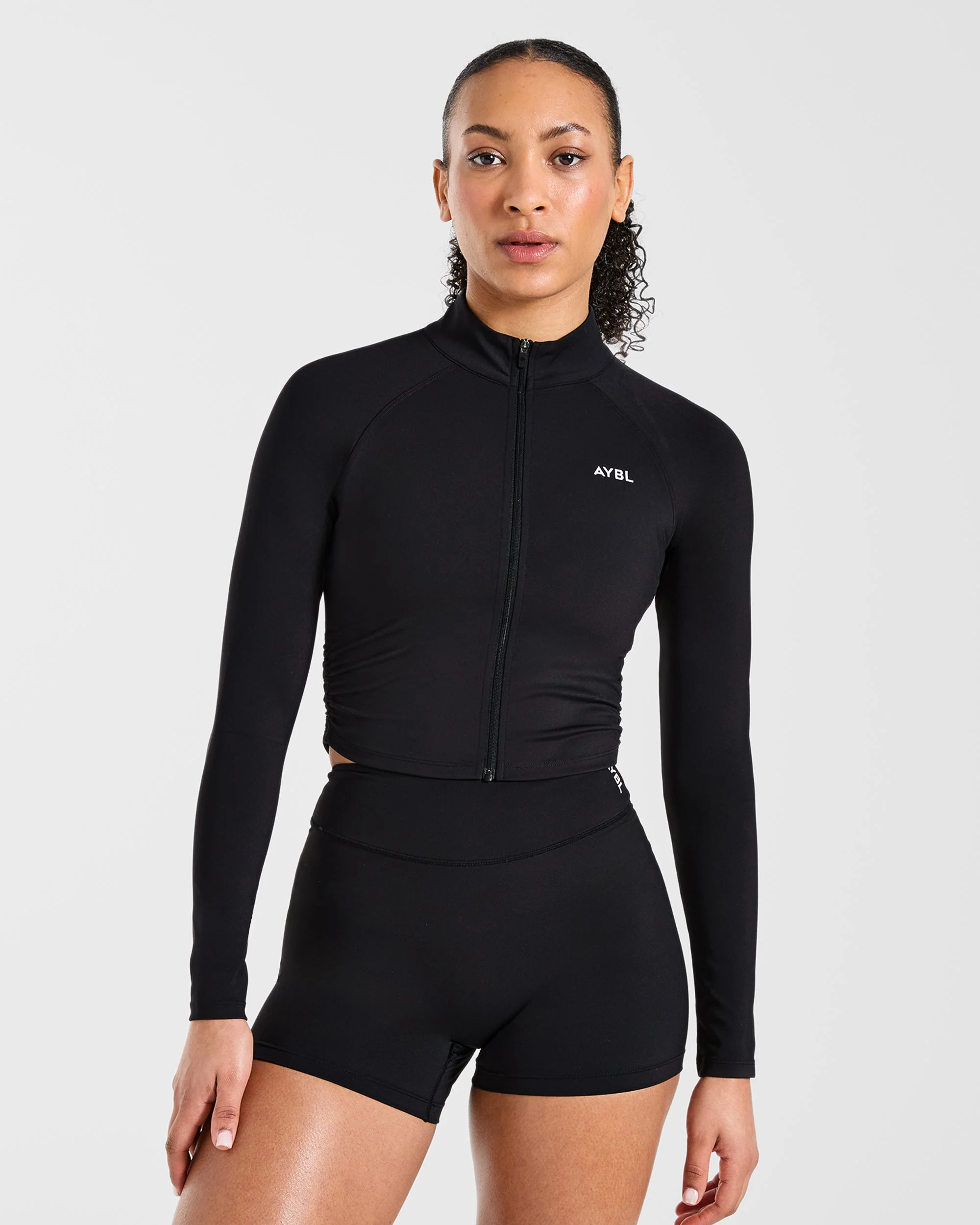 Physique Zip Up Jacket - Black