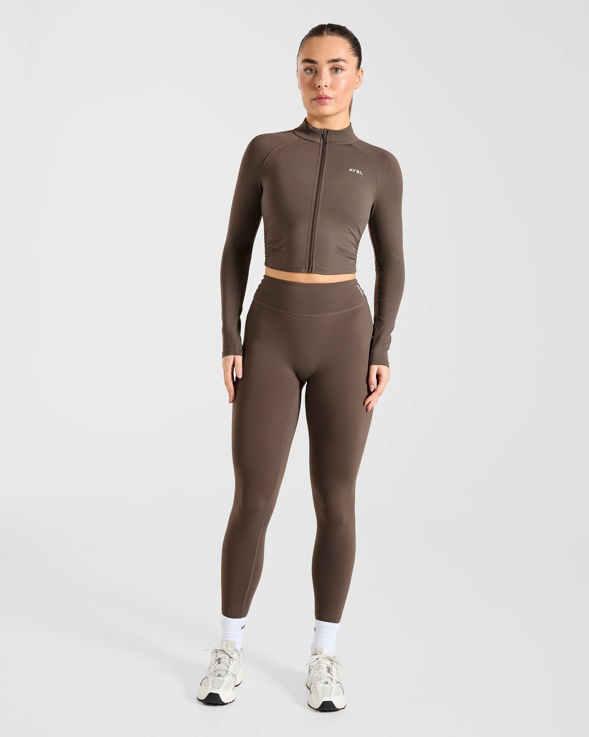 Physique Zip Up Jacket - Brown - Image 3