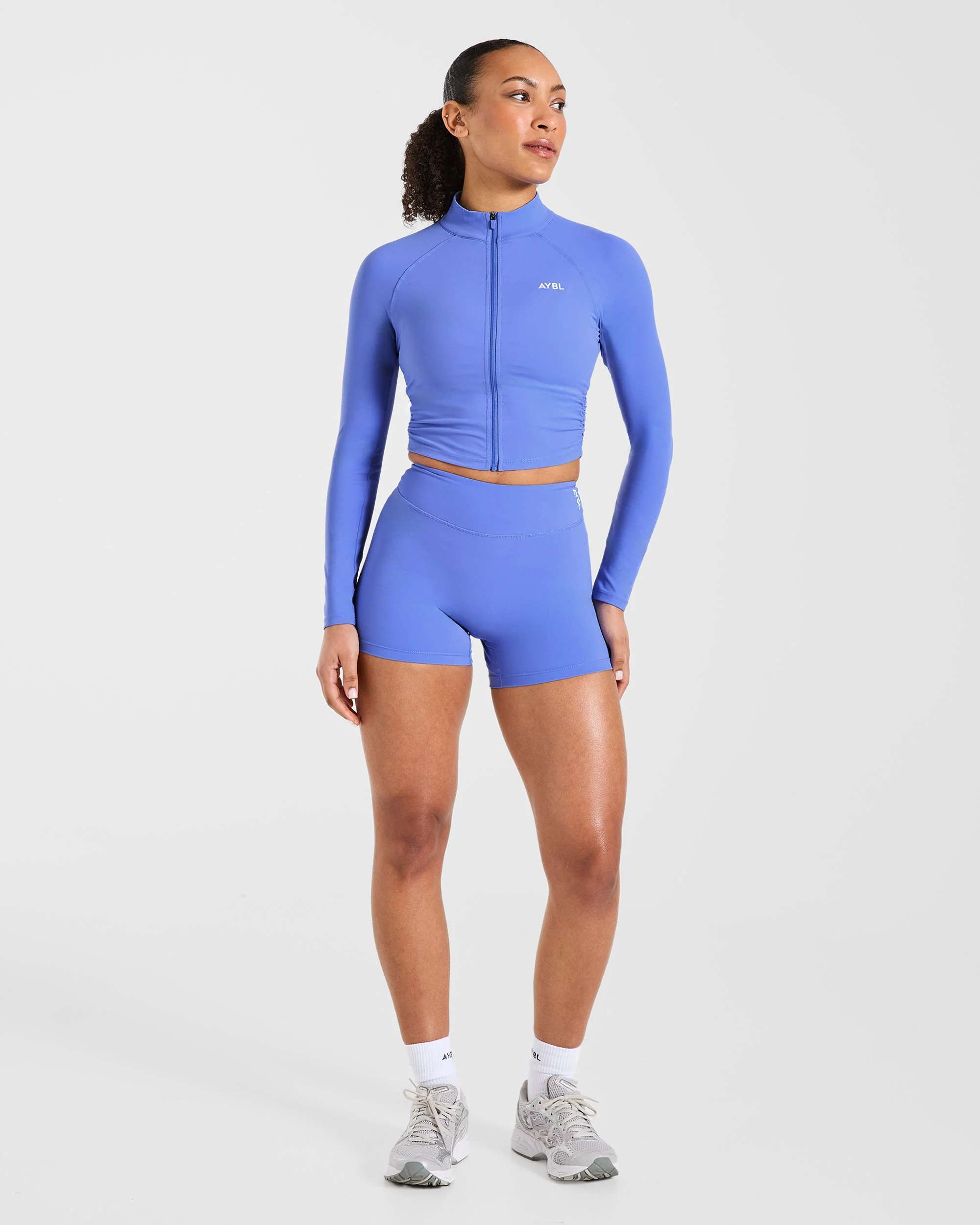 Physique Zip Up Jacket - Cornflower Purple - Image 3