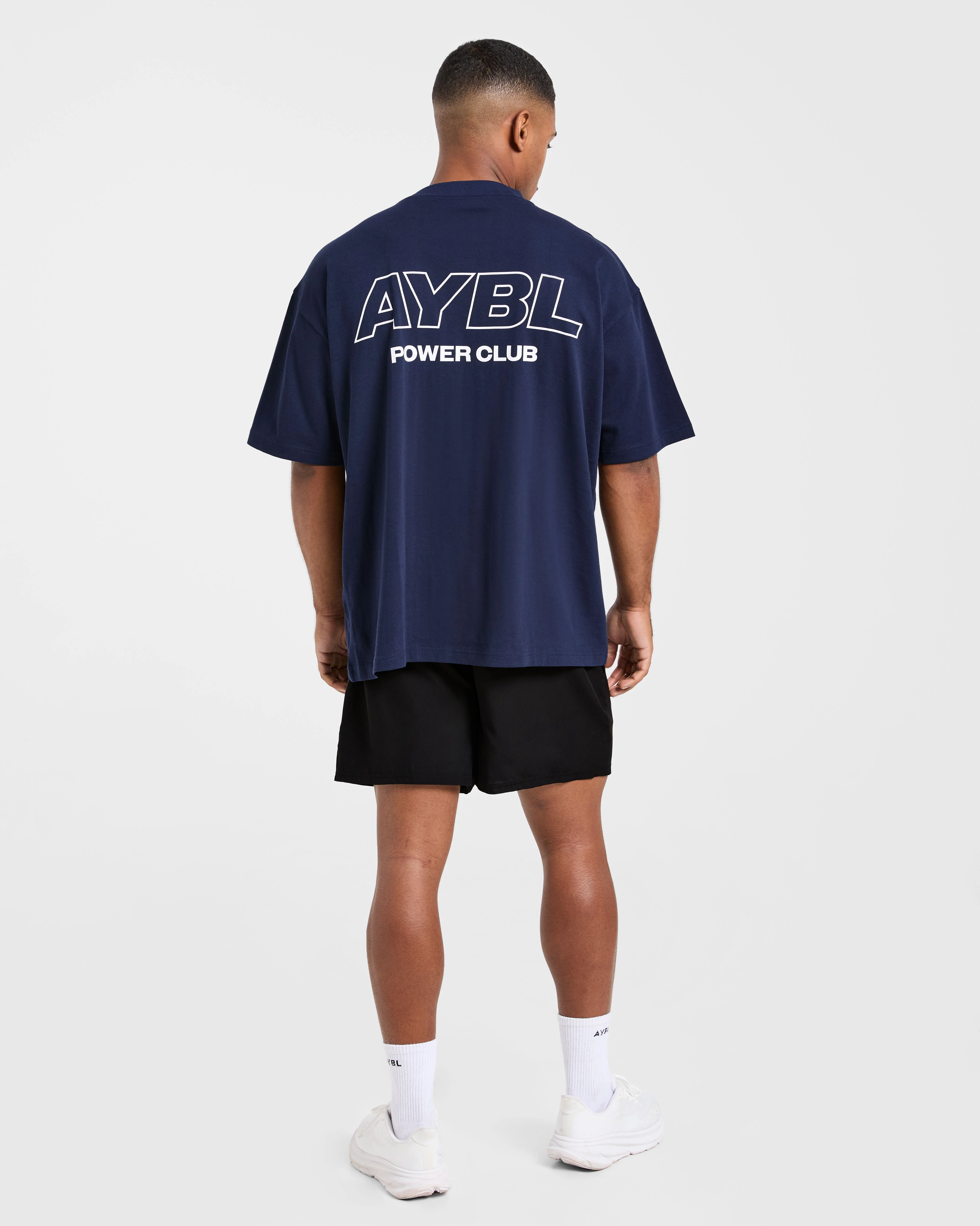Power Club Oversized T Shirt - Navy - Image 4