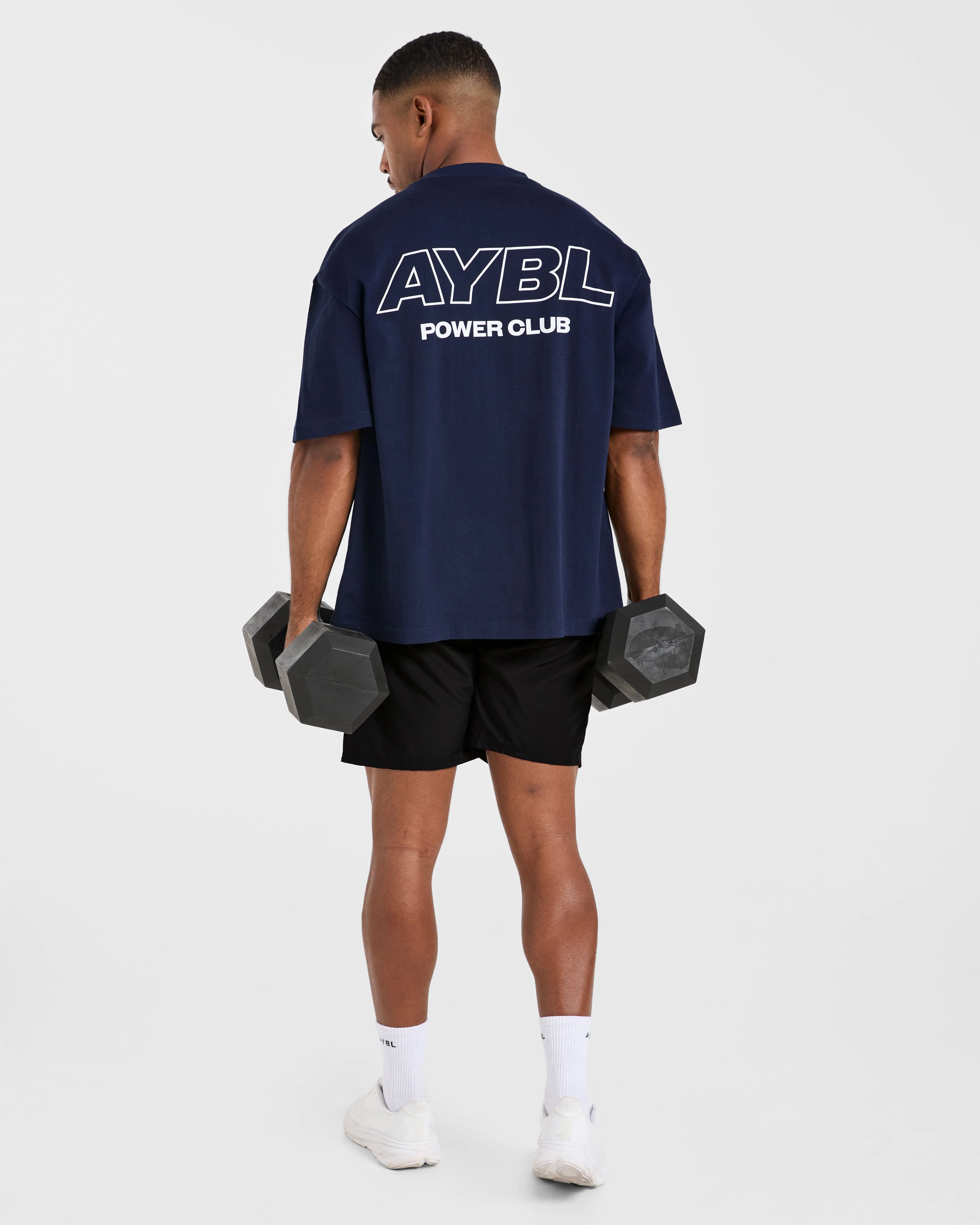 Power Club Oversized T Shirt - Navy - Image 7