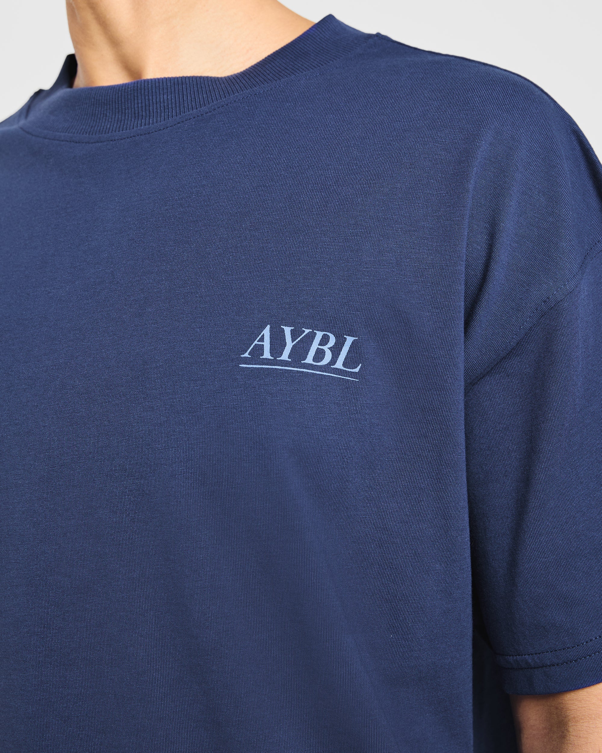 Power Lifting Illustration T Shirt - Blue - Image 5