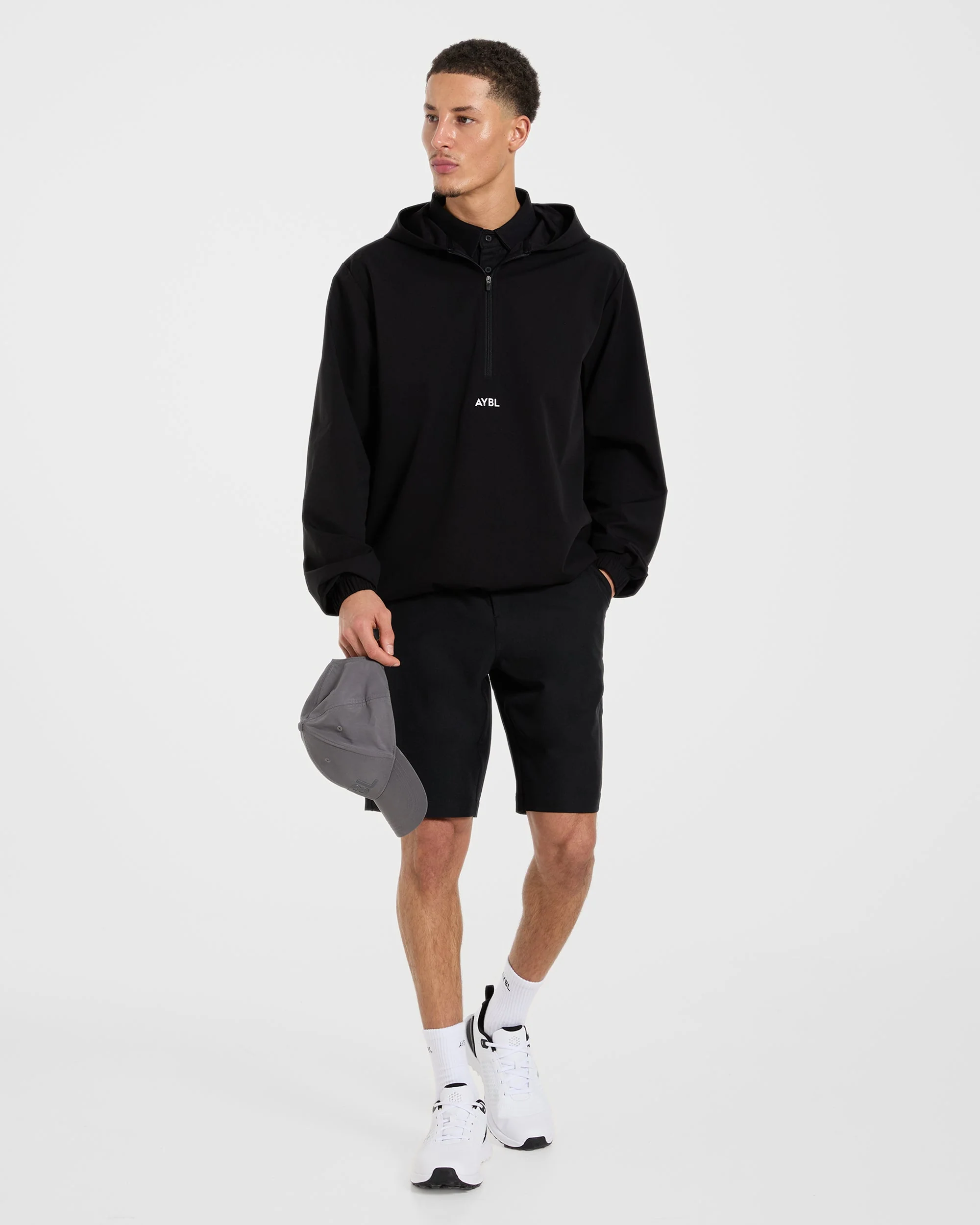 Precision 1/4 Zip Wind Pullover - Black - Image 7