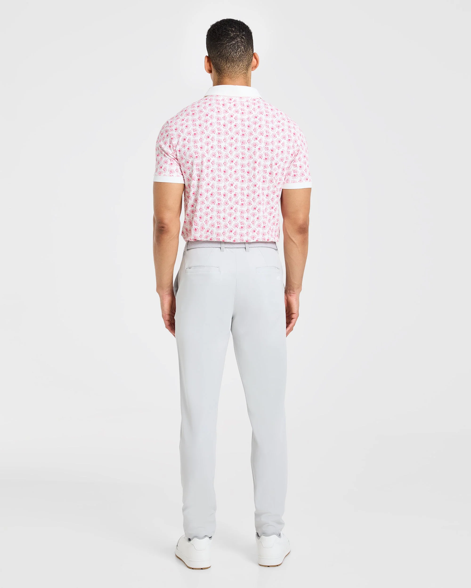 Precision Azalea Polo - White/Azalea Pink - Image 4