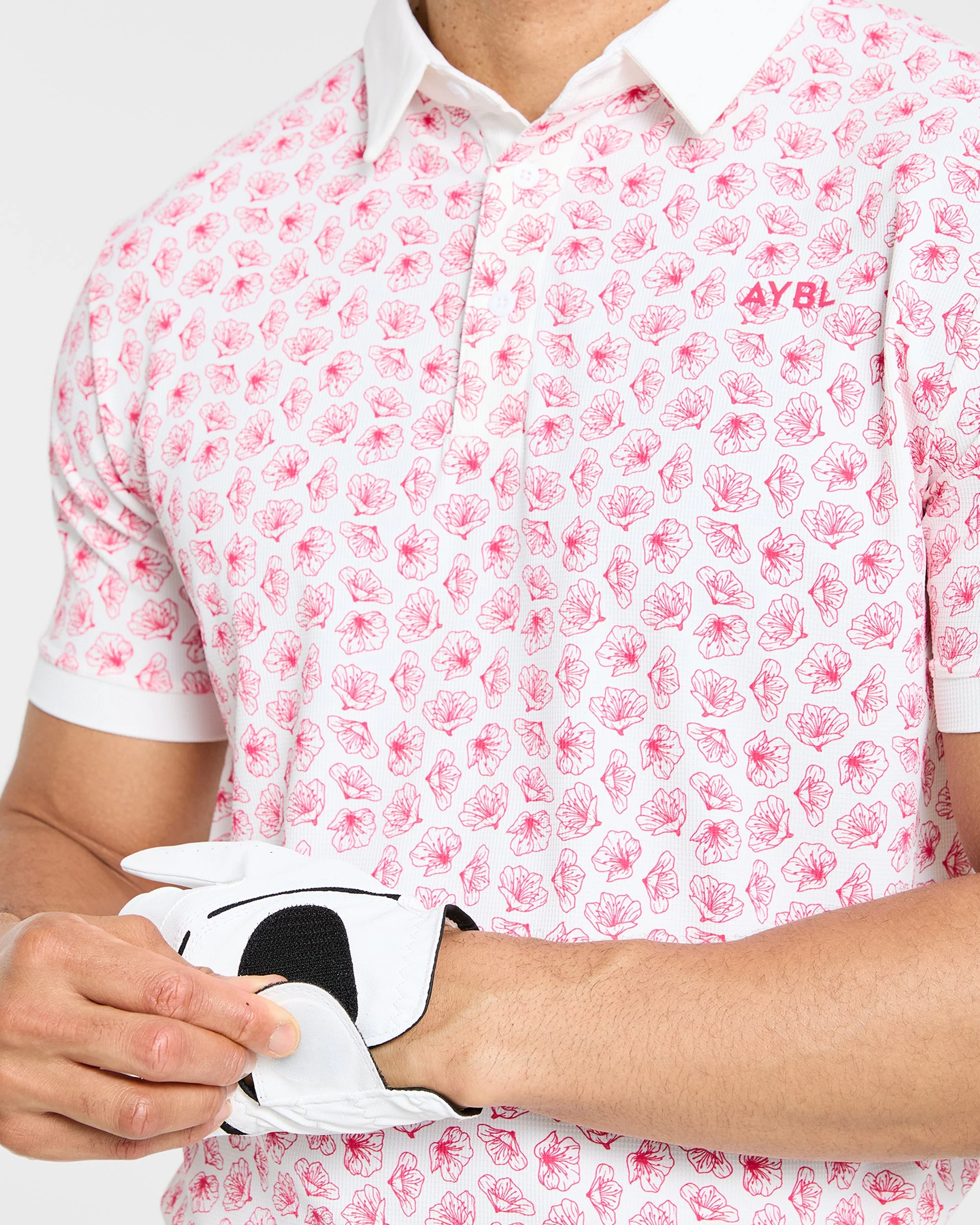 Precision Azalea Polo - White/Azalea Pink - Image 8
