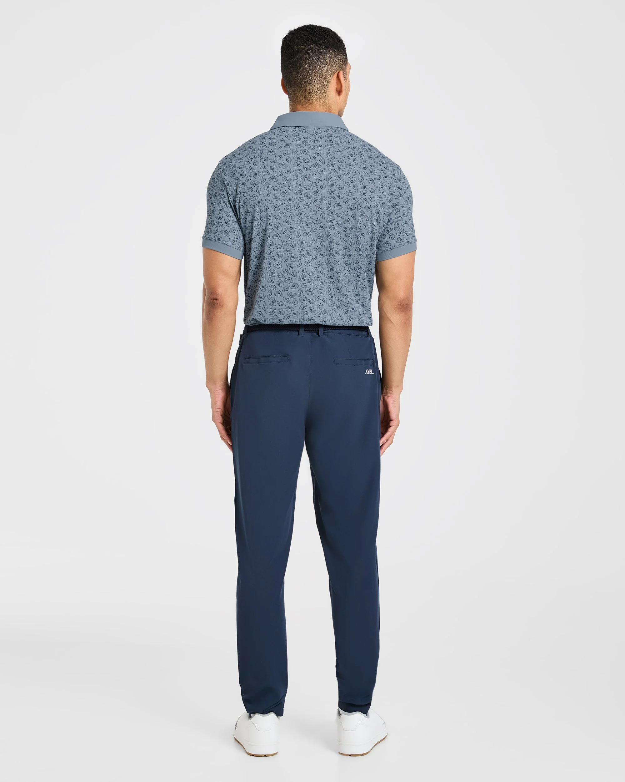 Precision Camellias Polo - Muted Navy - Image 4