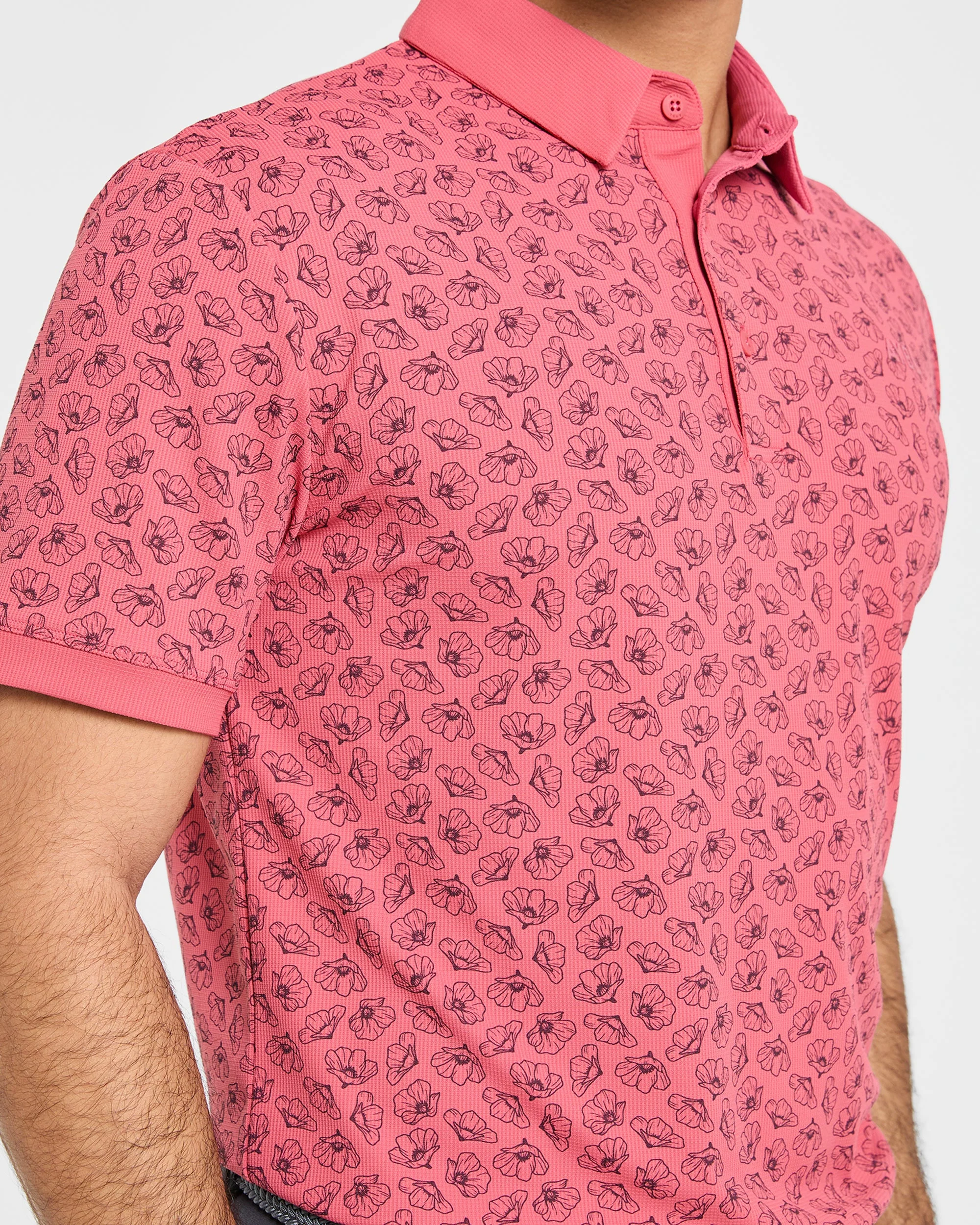 Precision Camellias Polo - Red - Image 5