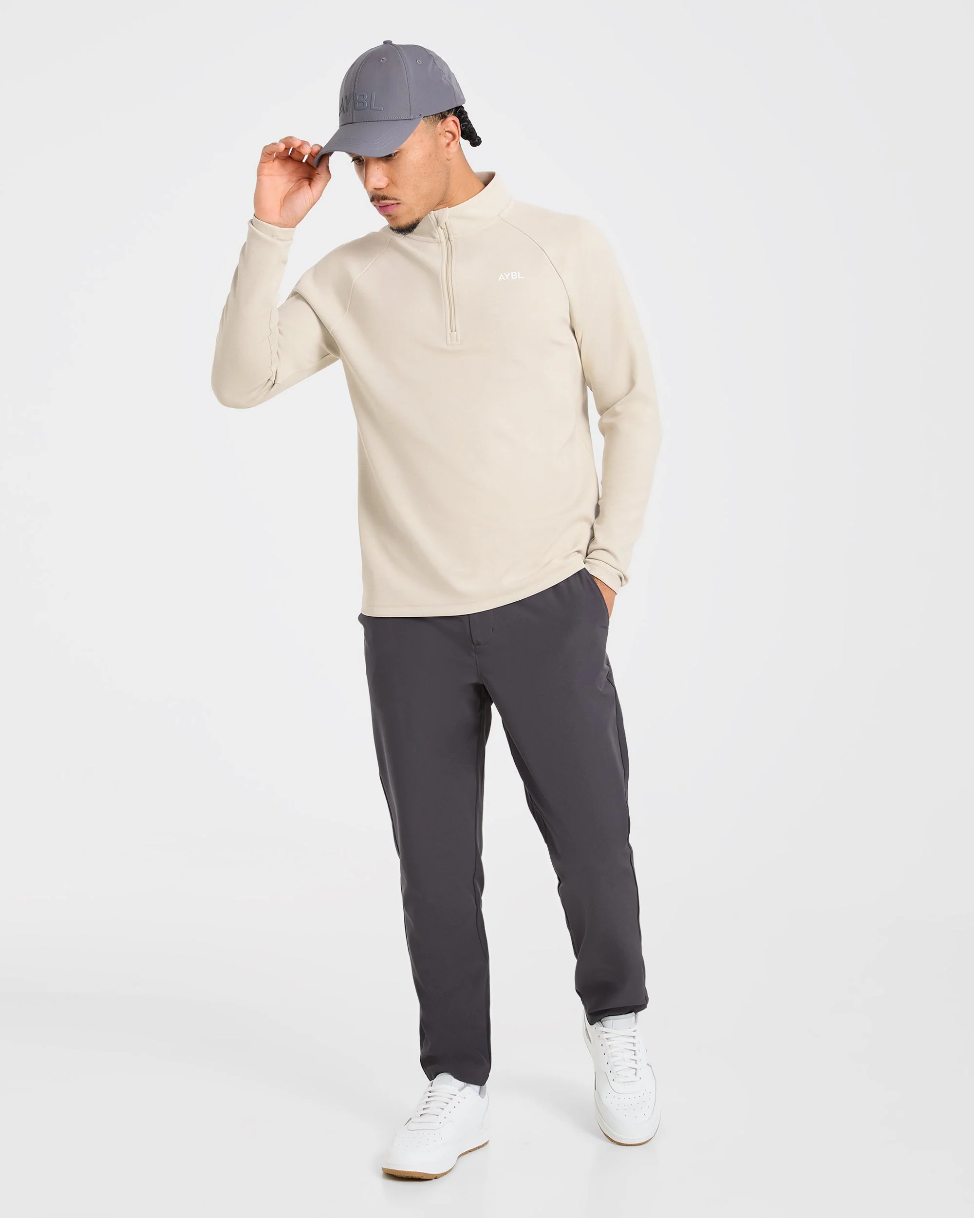 Precision Hybrid 1/4 Zip Pullover - Sand - Image 8