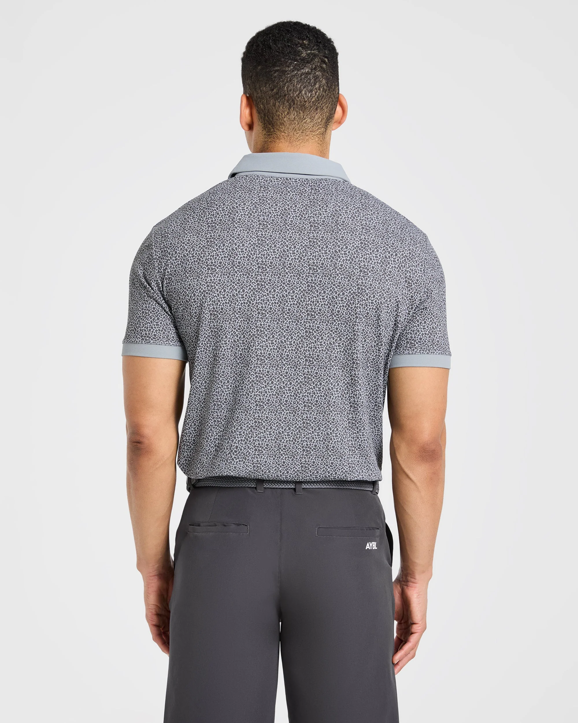 Precision Leopard Polo - Charcoal - Image 2