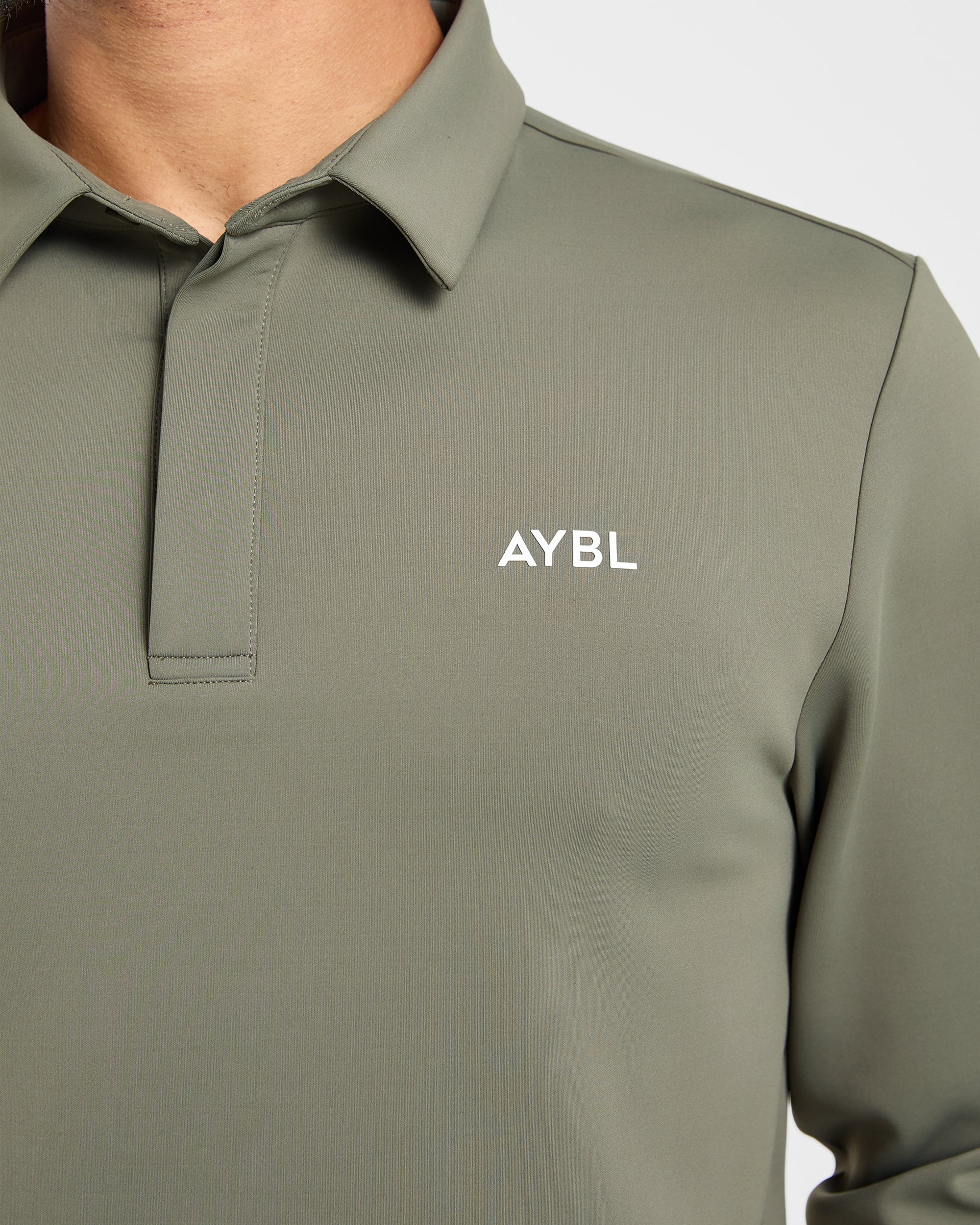 Precision Longsleeve Collared Pullover - Deep Sage - Image 5