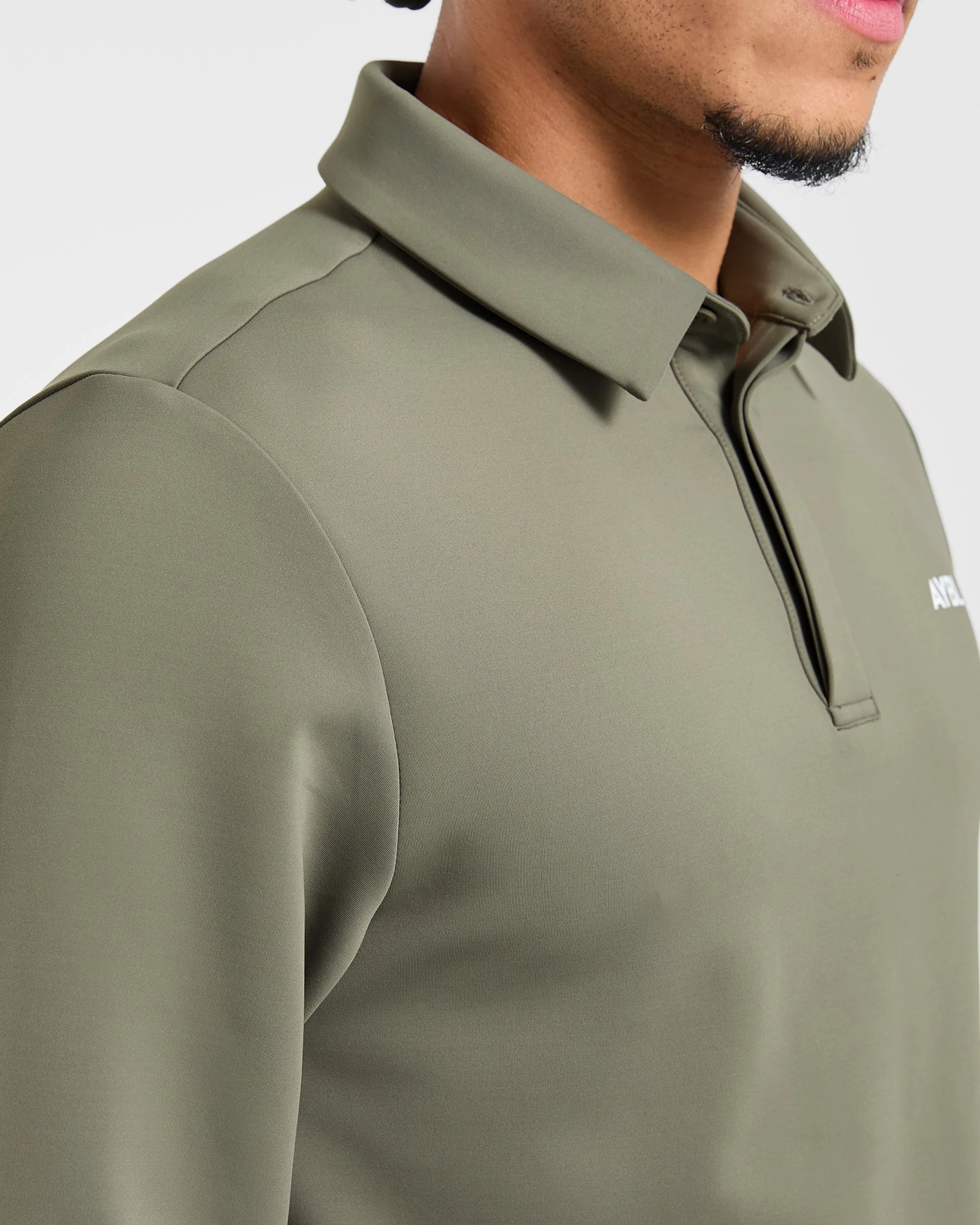 Precision Longsleeve Collared Pullover - Deep Sage - Image 6