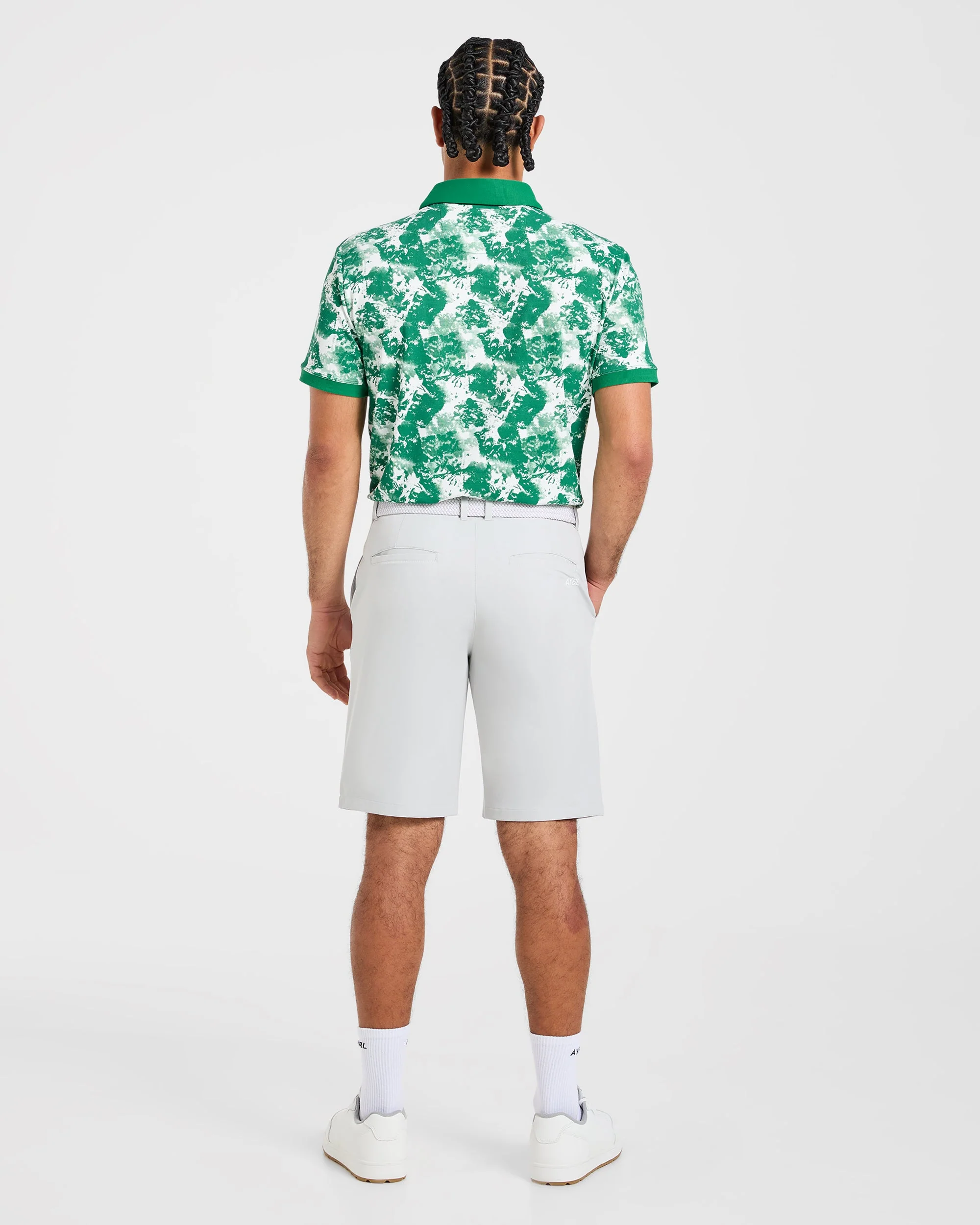 Precision Splatter Polo - Rye Green/Cream - Image 4