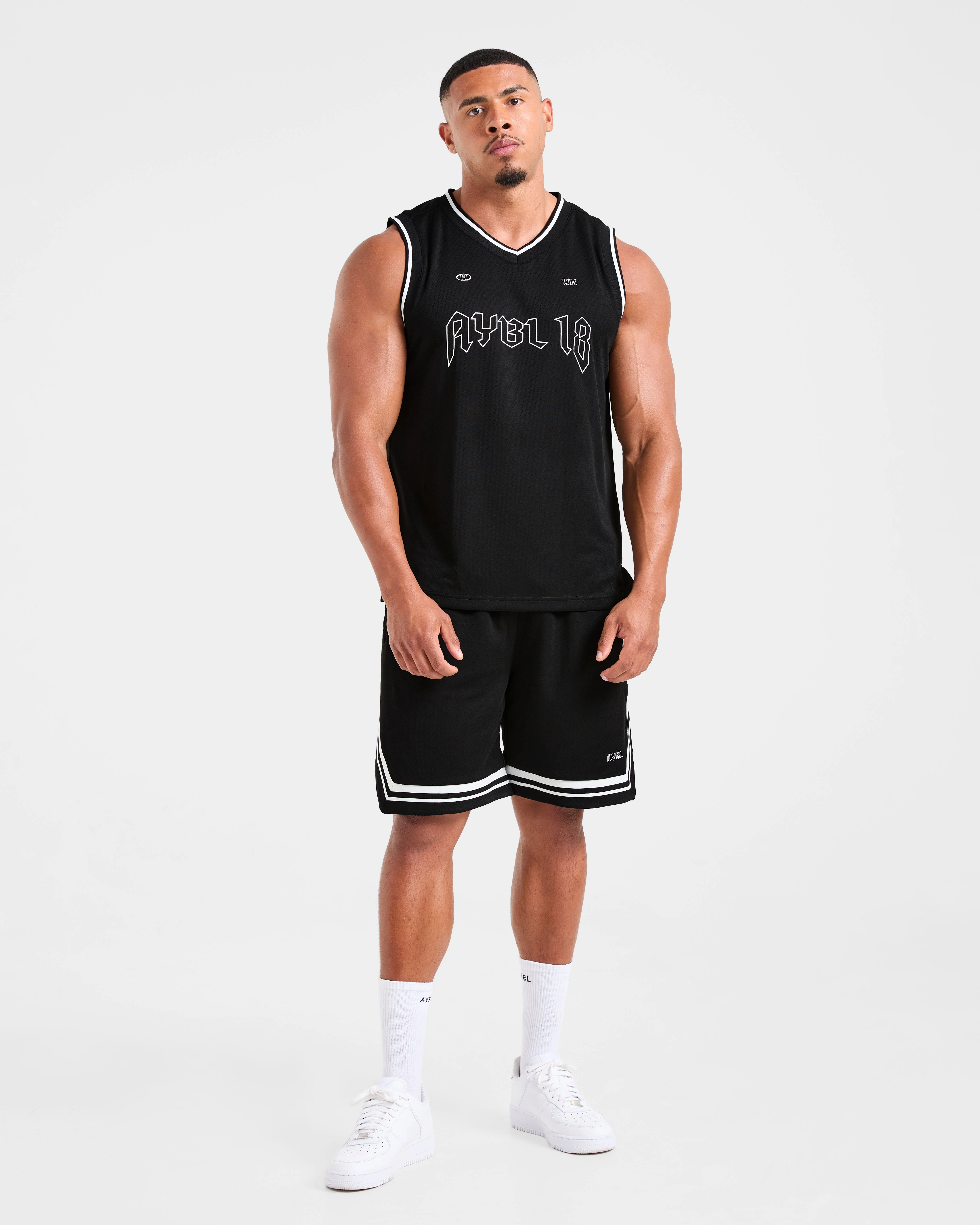 Rebound Stripe Shorts - Black - Image 3