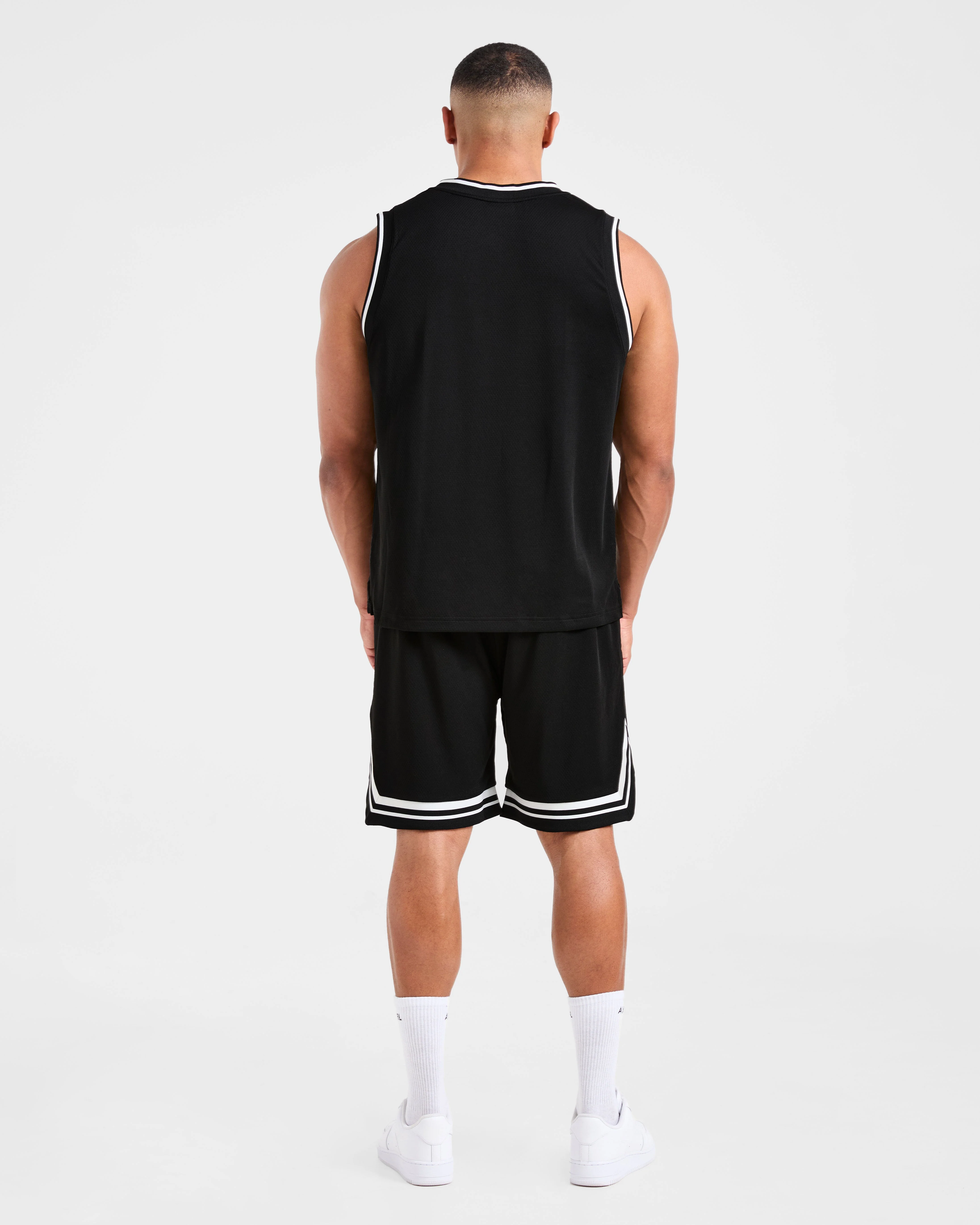 Rebound Stripe Shorts - Black - Image 4